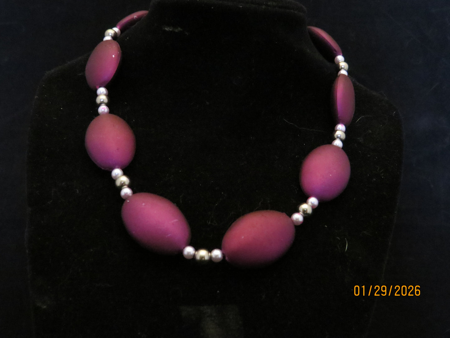Purple Beaded Necklece