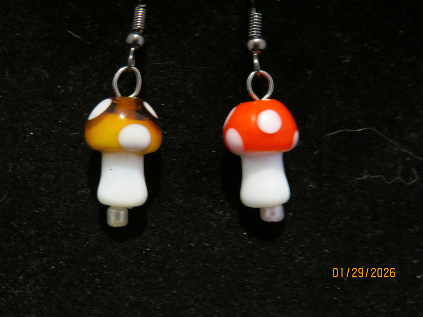 Colored Mushroom Earrings