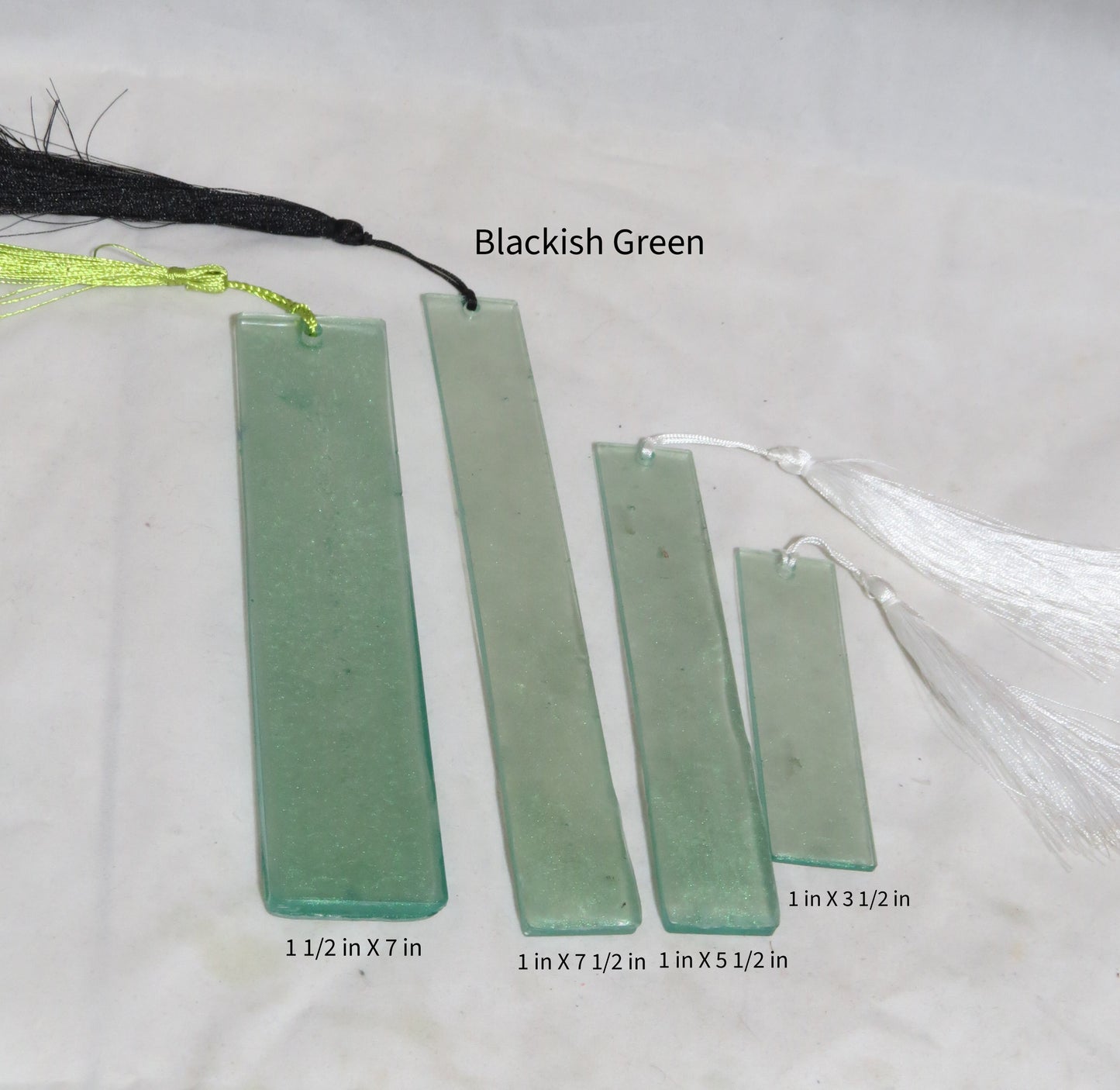 Blackish Green Resin Bookmarks