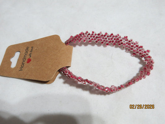 Amethyst Purple Simple Strap Peyote Bracelet