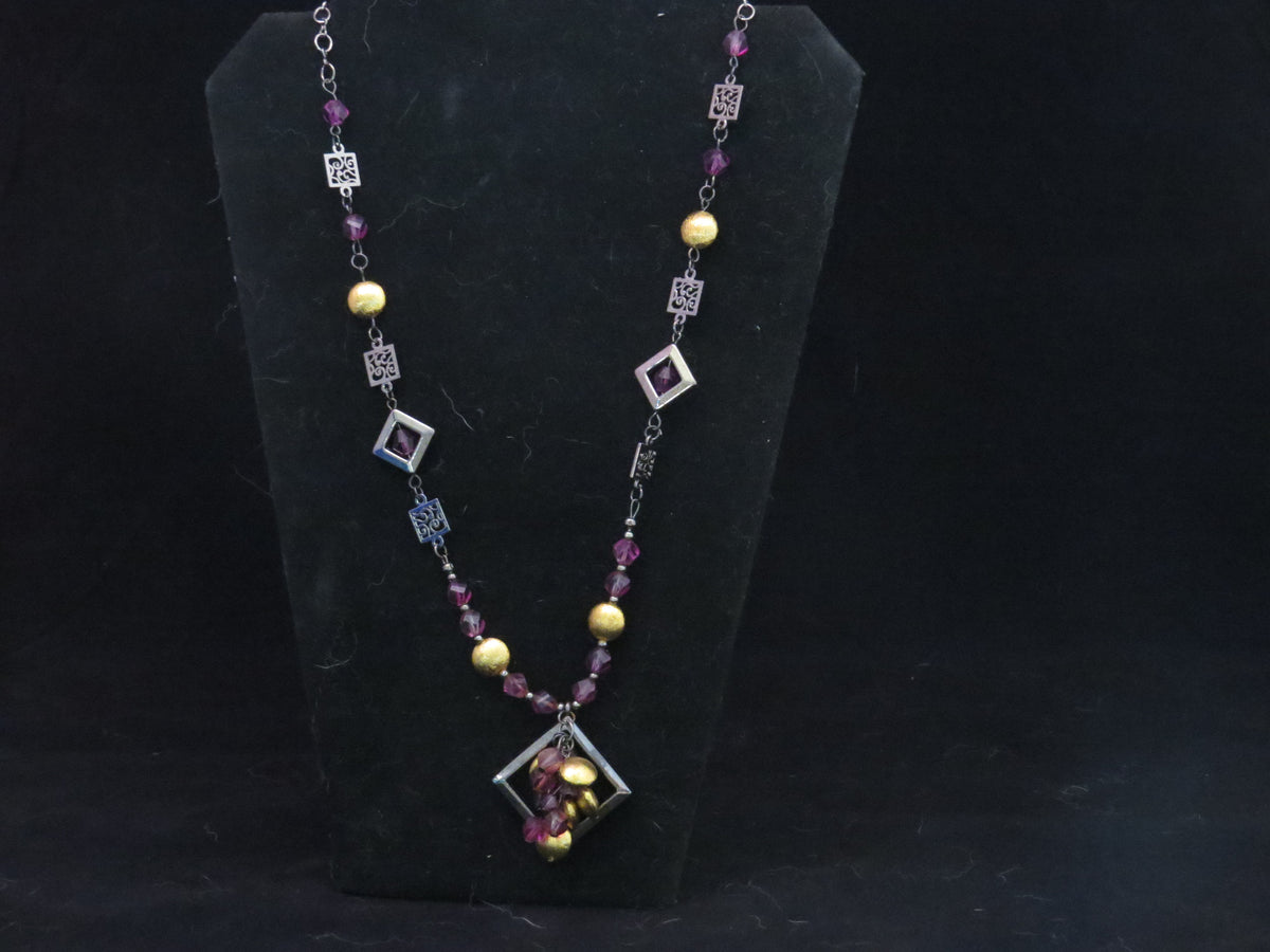 Handmade On the Diagonal Necklace & Earring Set