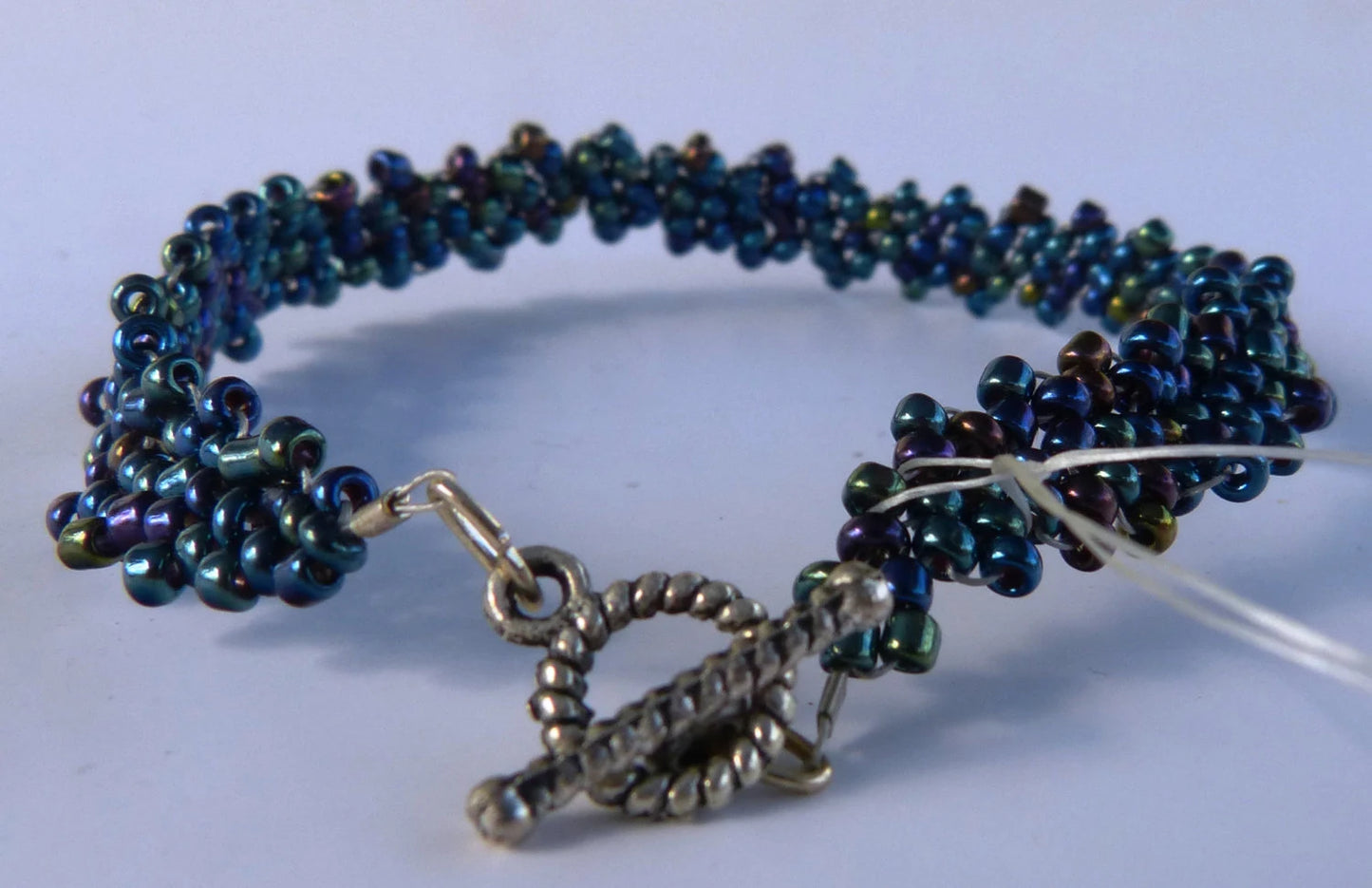 Blue Iris Peyote Simple Strap Bracelet