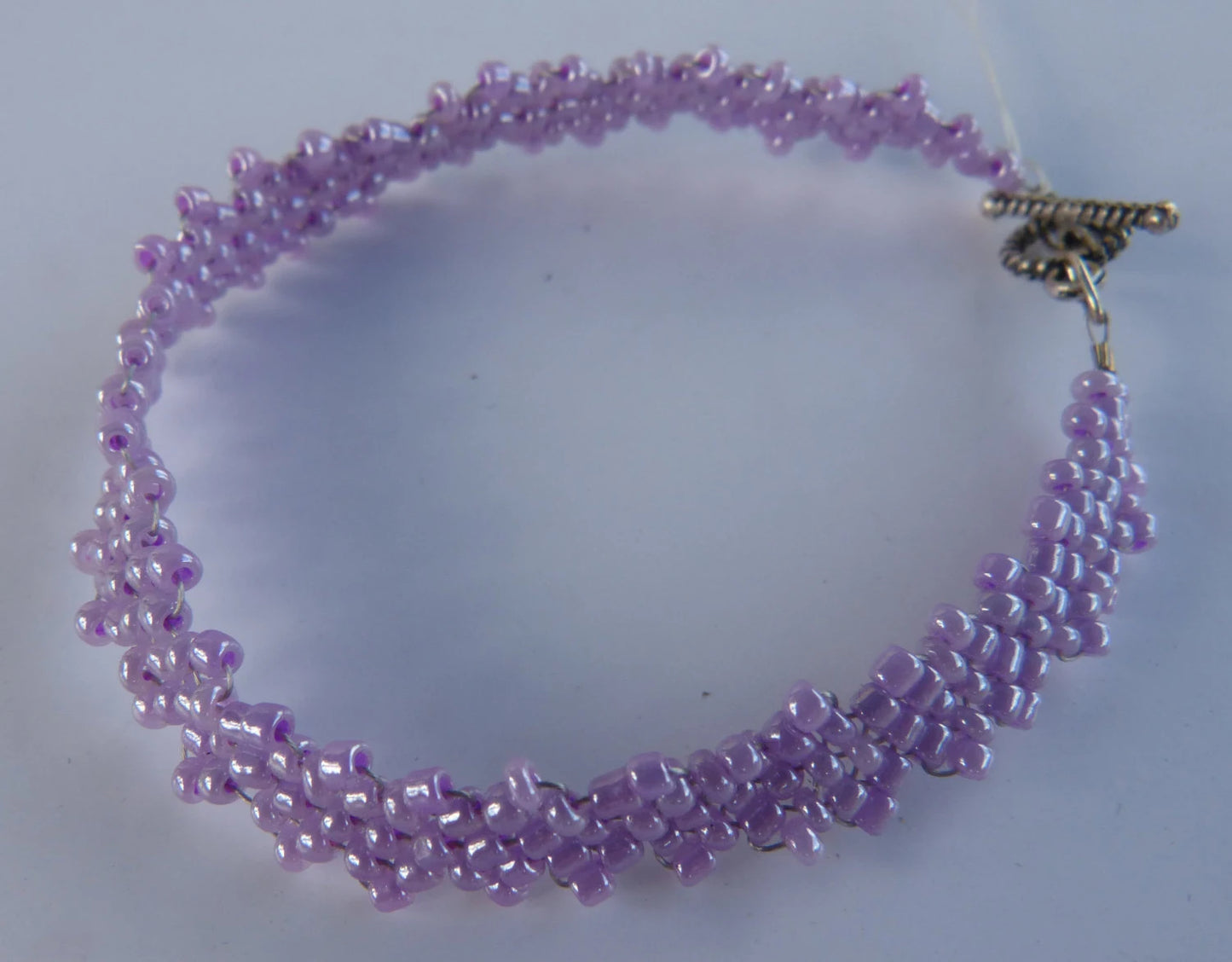 Ceylon Purple Simple Strap Peyote Bracelet