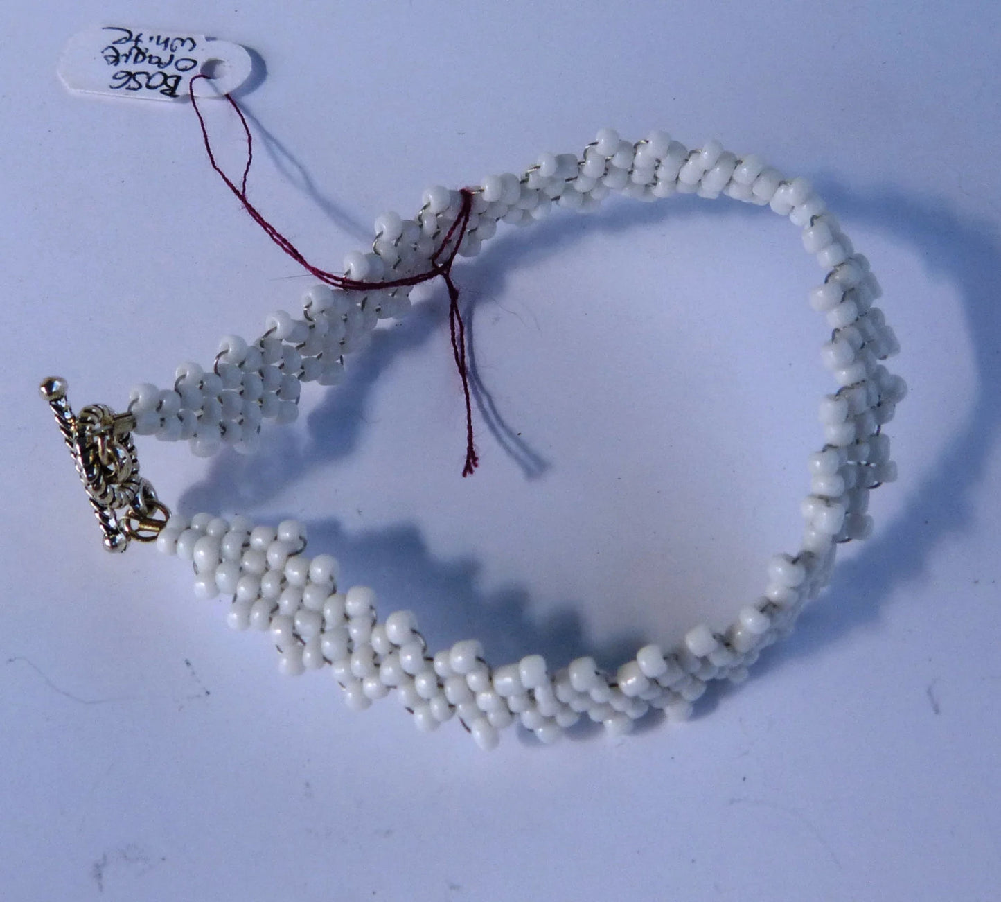 Opaque White Peyote Simple Strap Bracelet