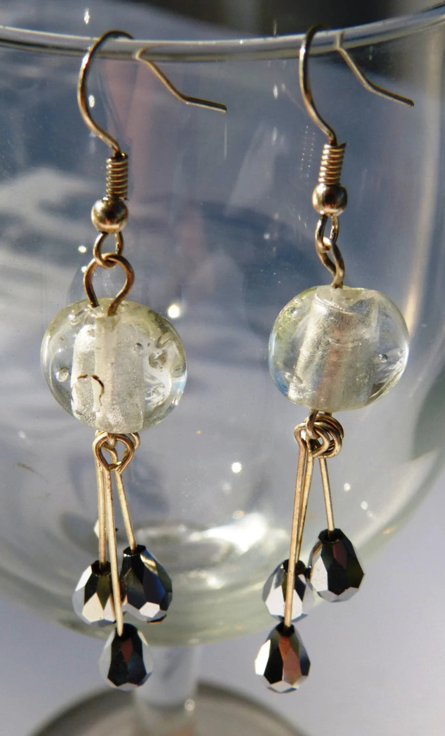 Silver-foiled Earrings