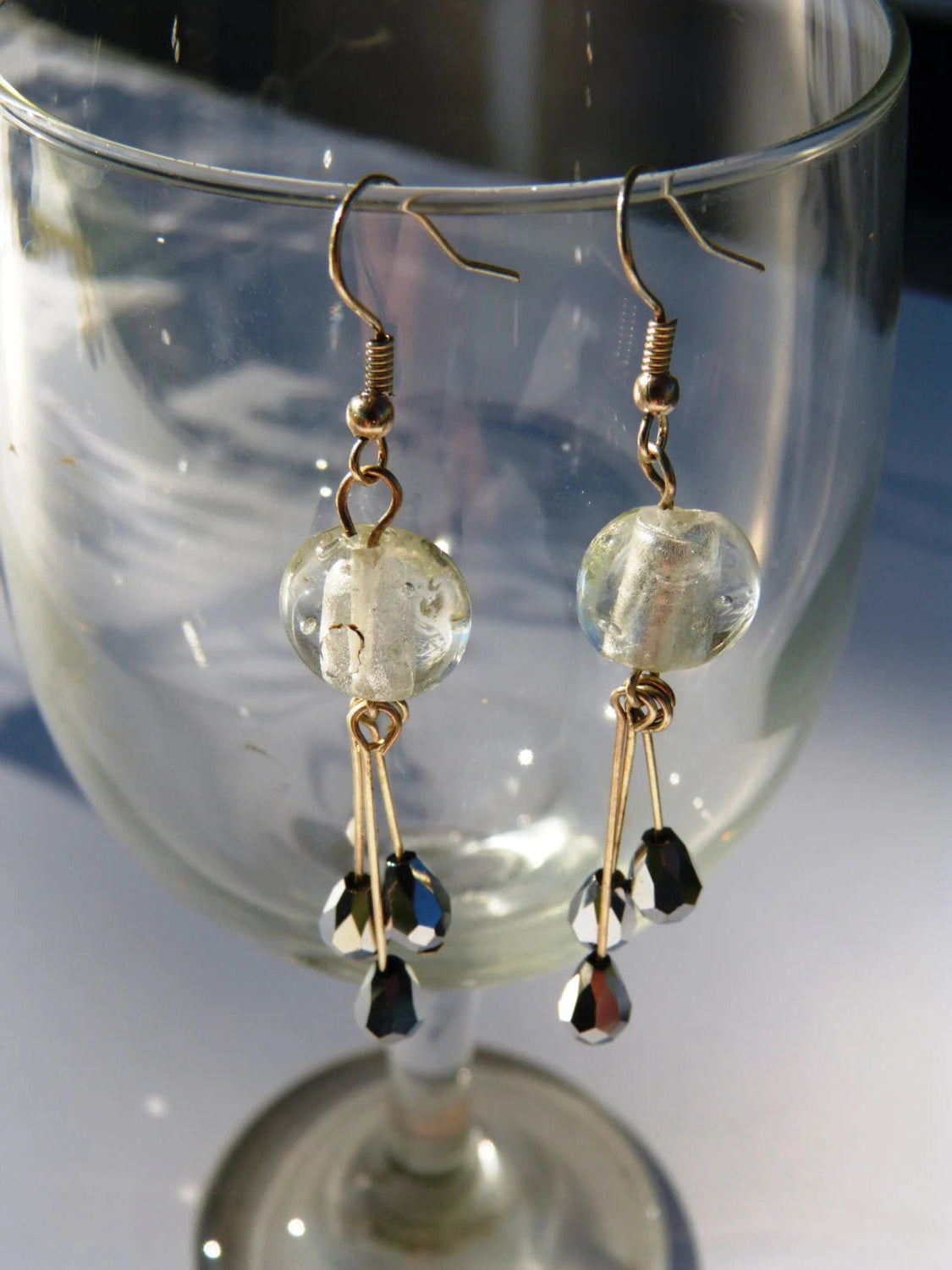 Silver-foiled Earrings