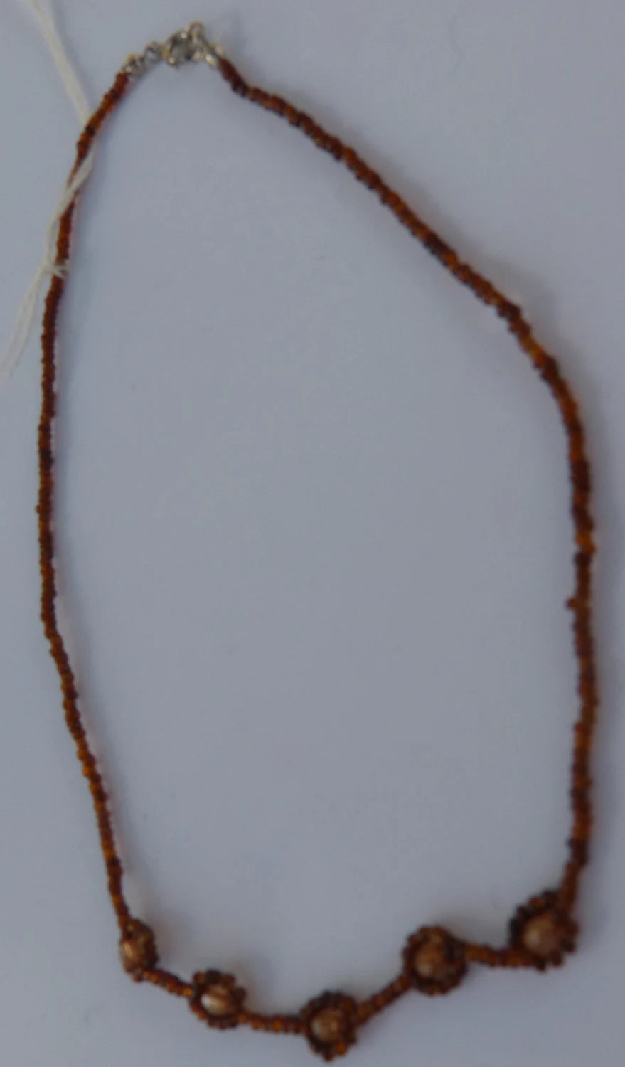 Brown Seed Beads with Bicone Necklace