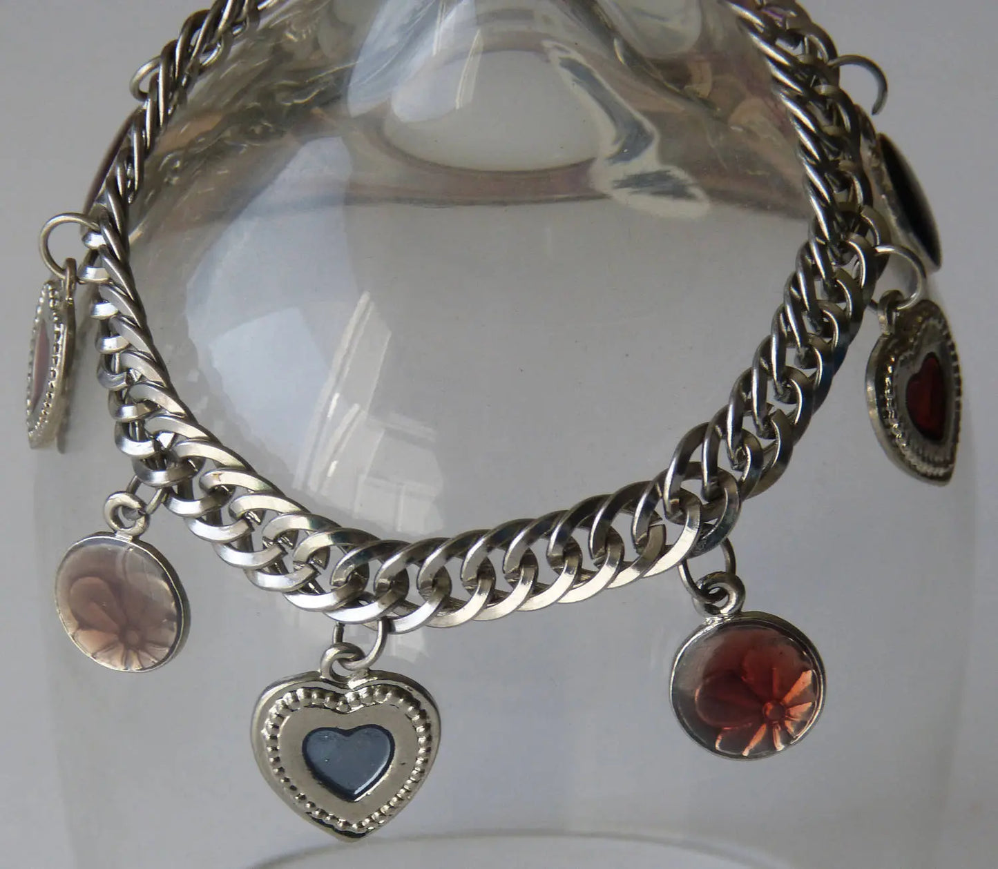 Heart & Flower Charm Bracelet