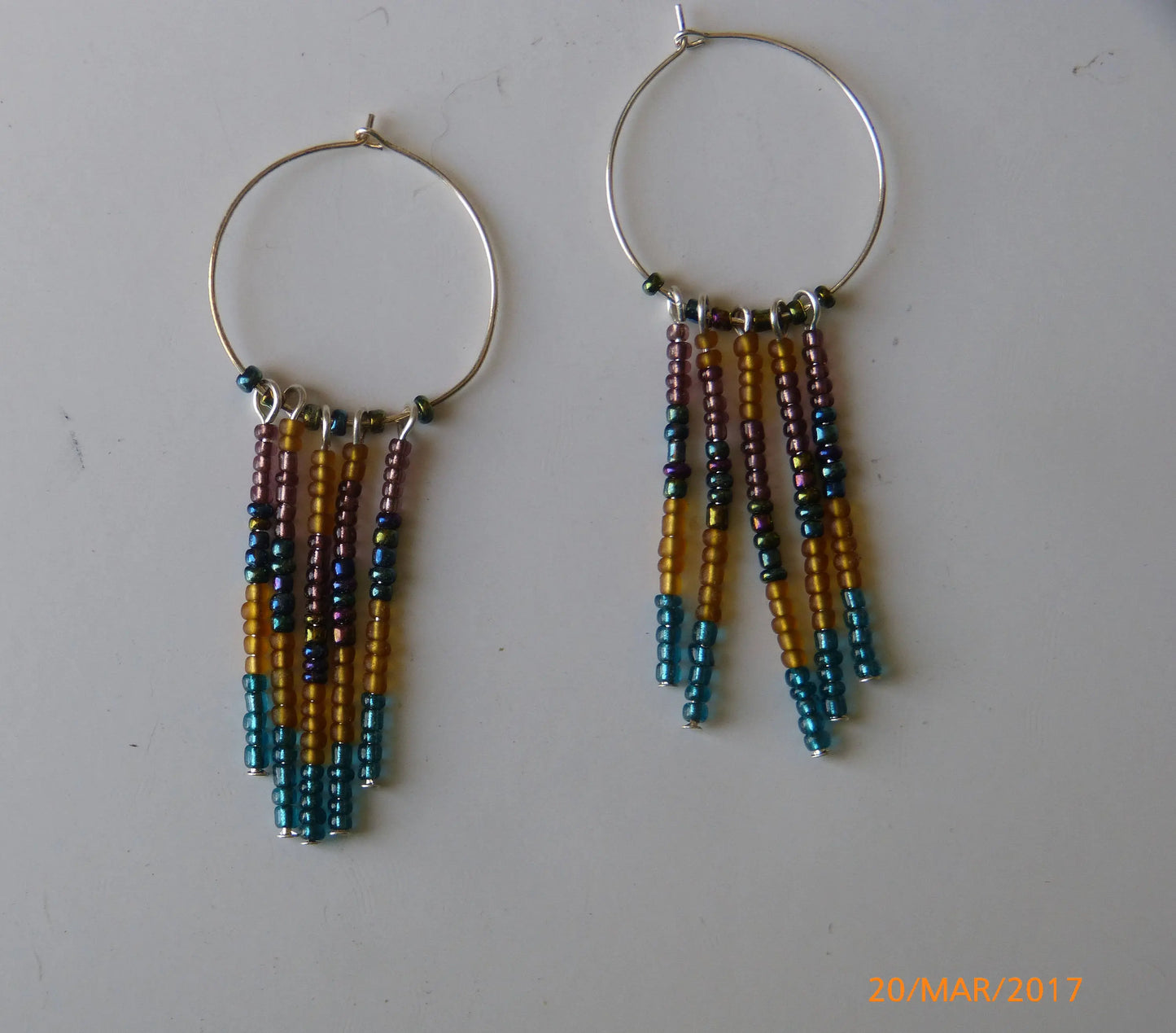 Peacock Fringe Hoops