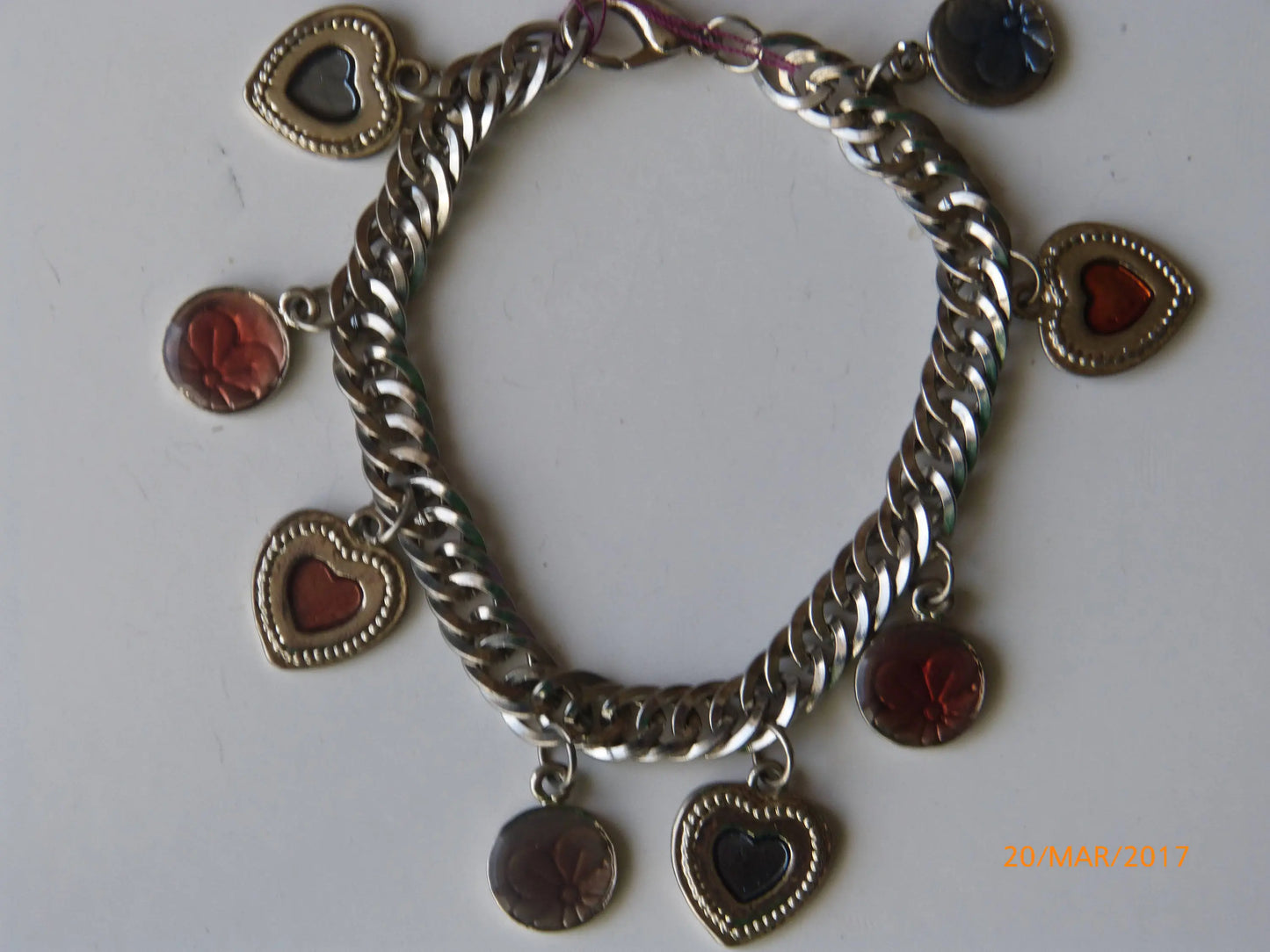 Heart & Flower Charm Bracelet