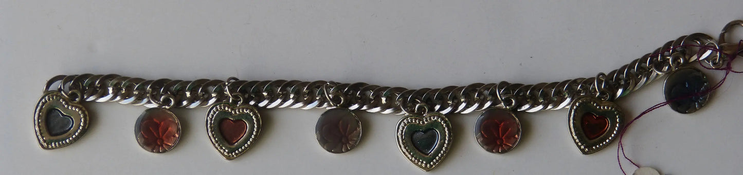 Heart & Flower Charm Bracelet