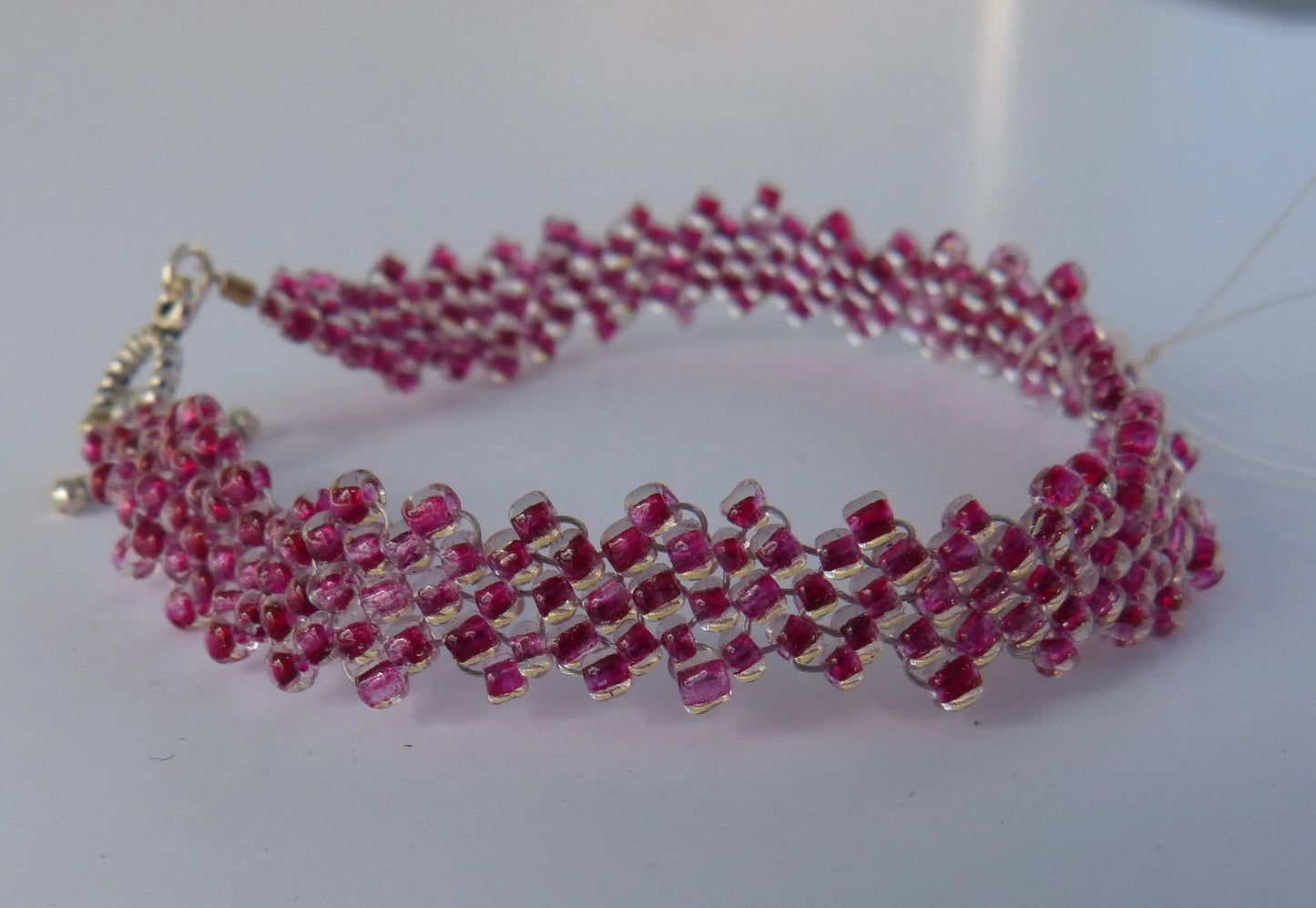 Amethyst Purple Simple Strap Peyote Bracelet