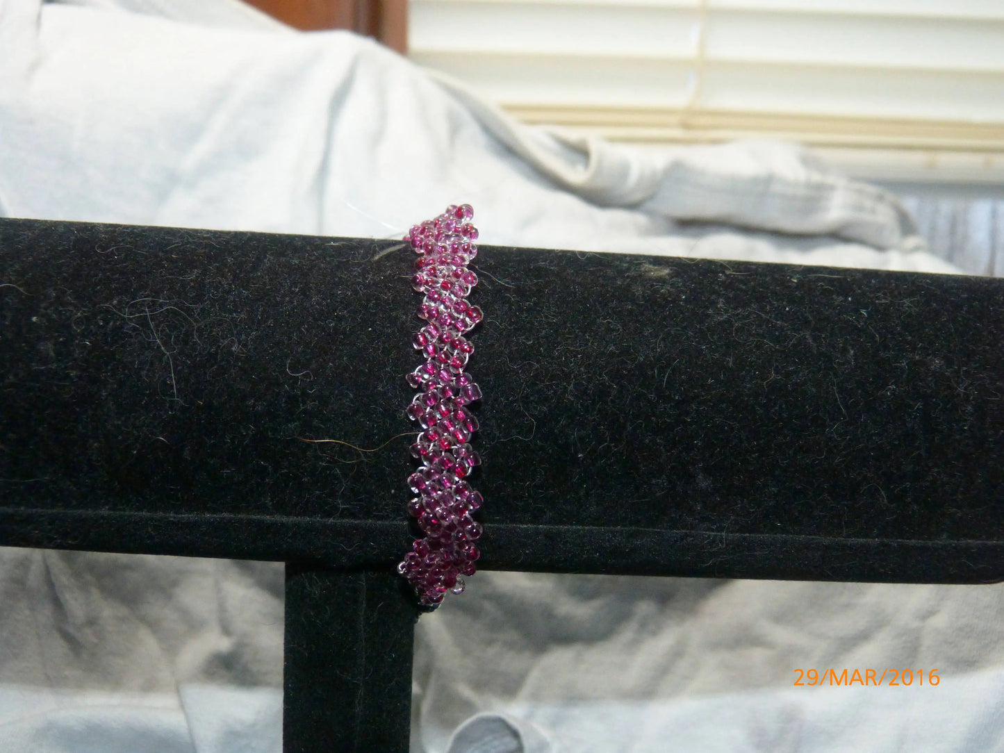 Amethyst Purple Simple Strap Peyote Bracelet
