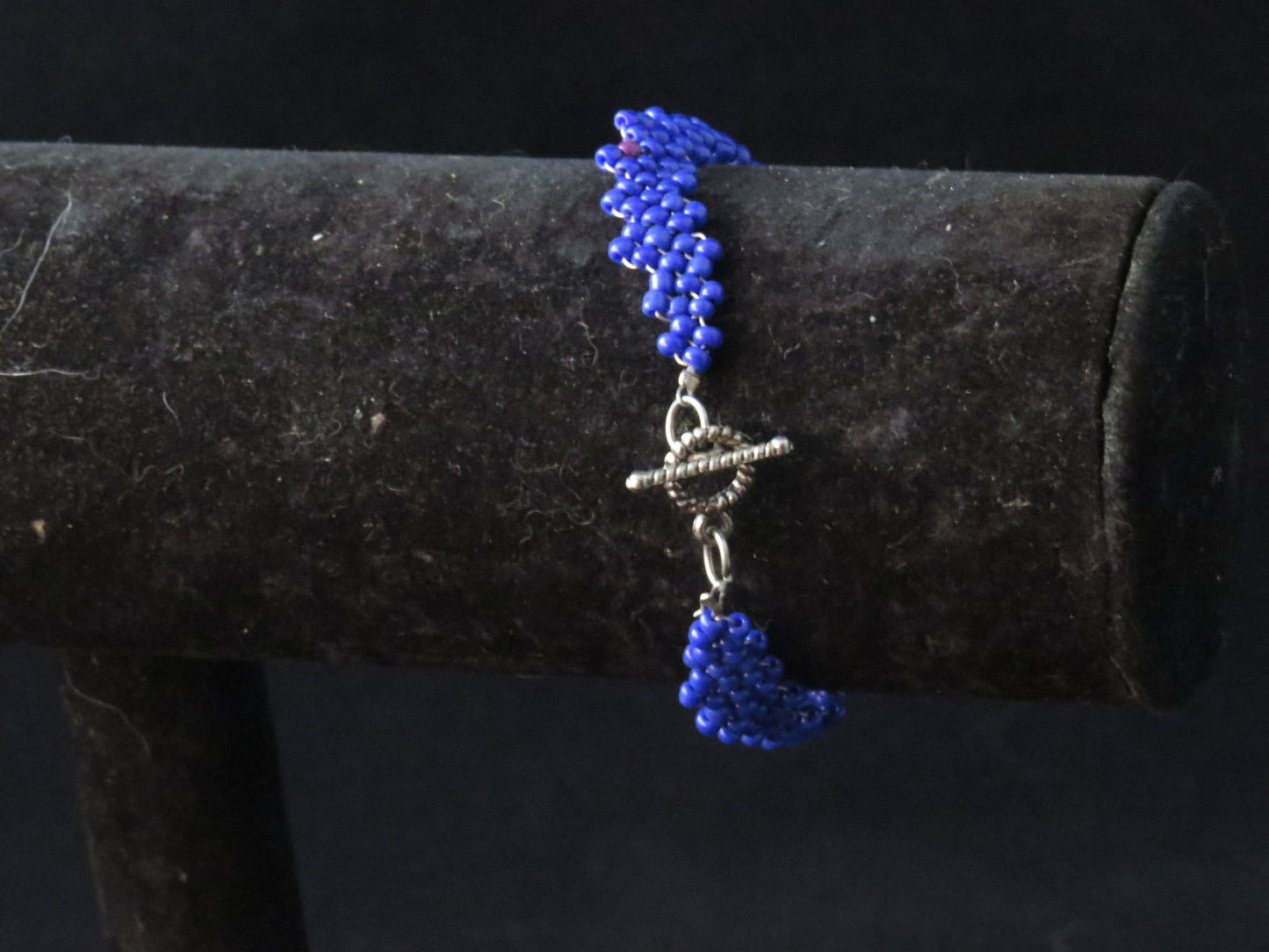Opaque Blue Simple Strap Peyote Bracelet