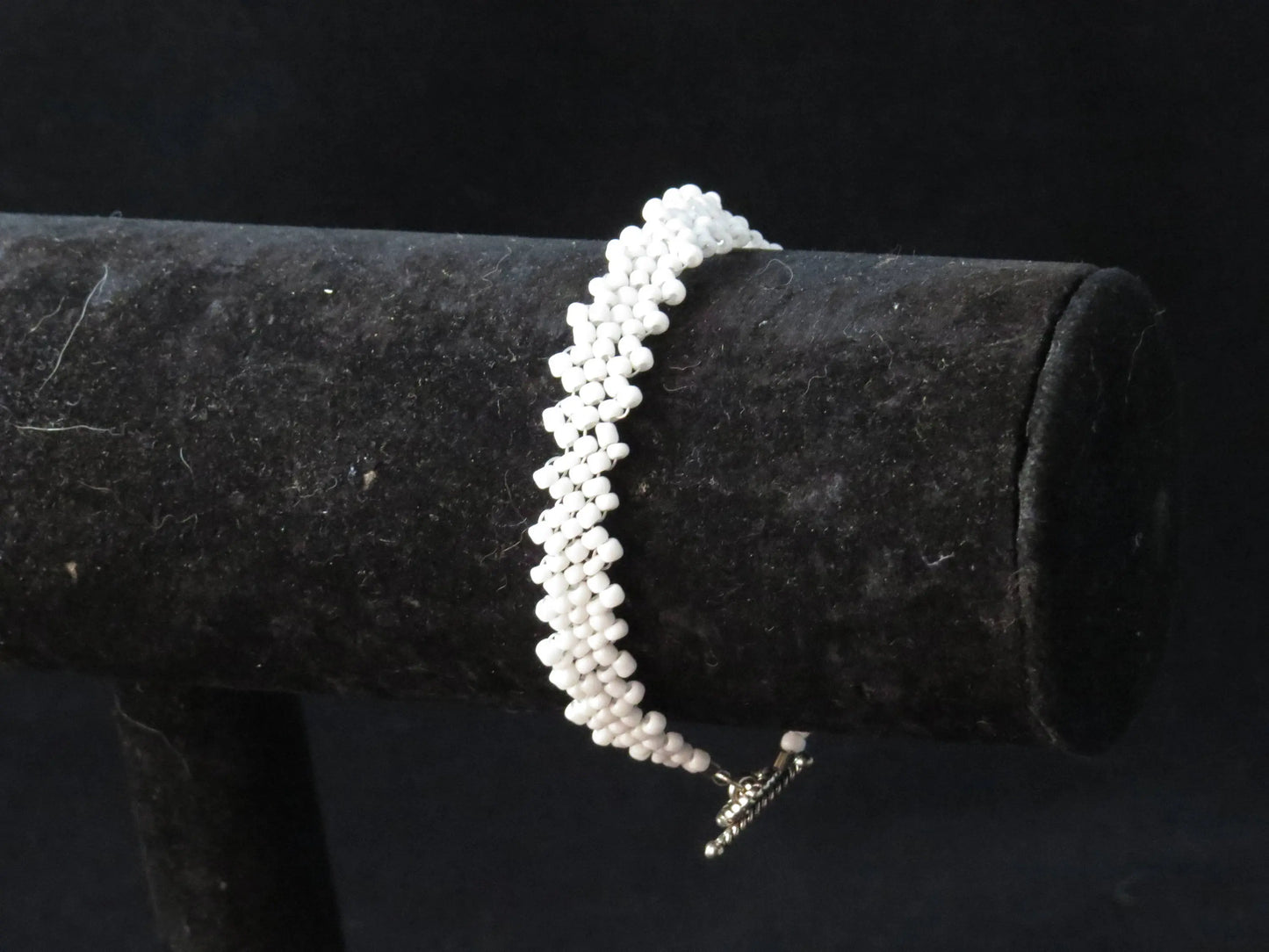 Opaque White Peyote Simple Strap Bracelet