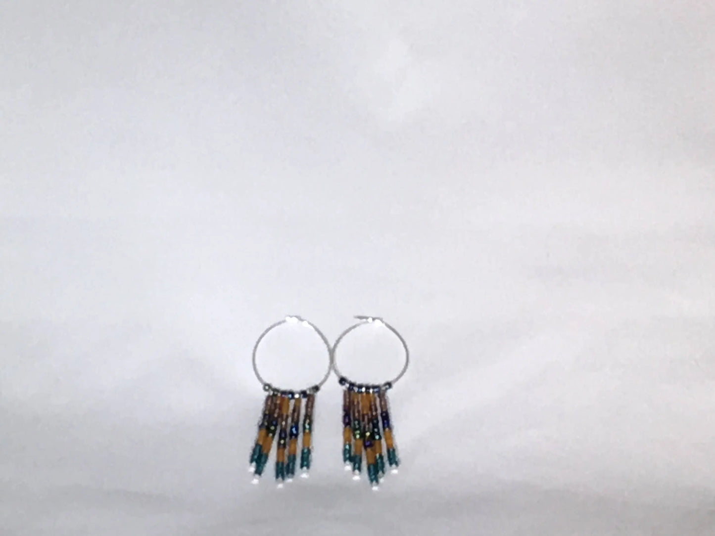 Peacock Fringe Hoops