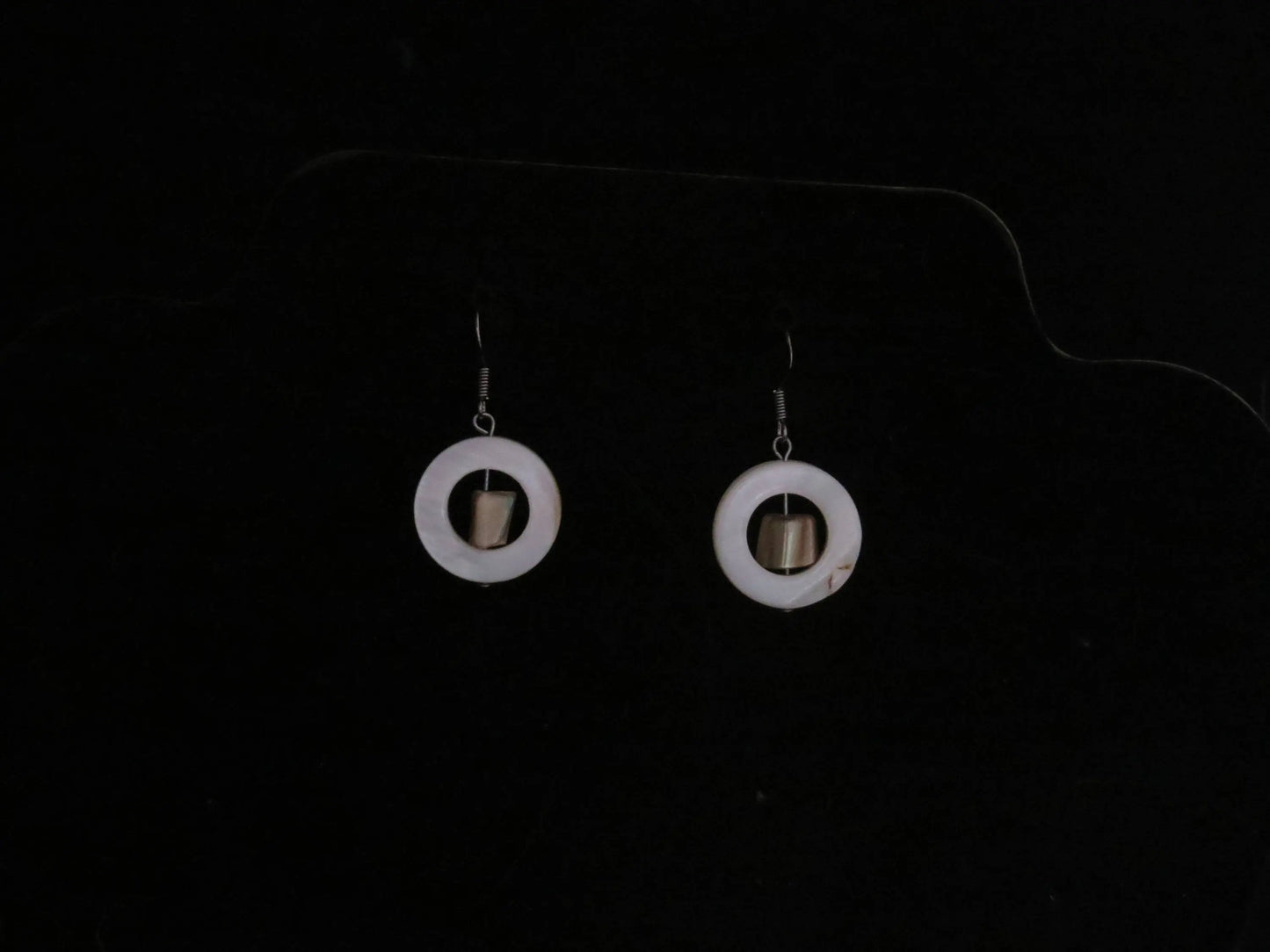White Shell Rings with Shell Beads