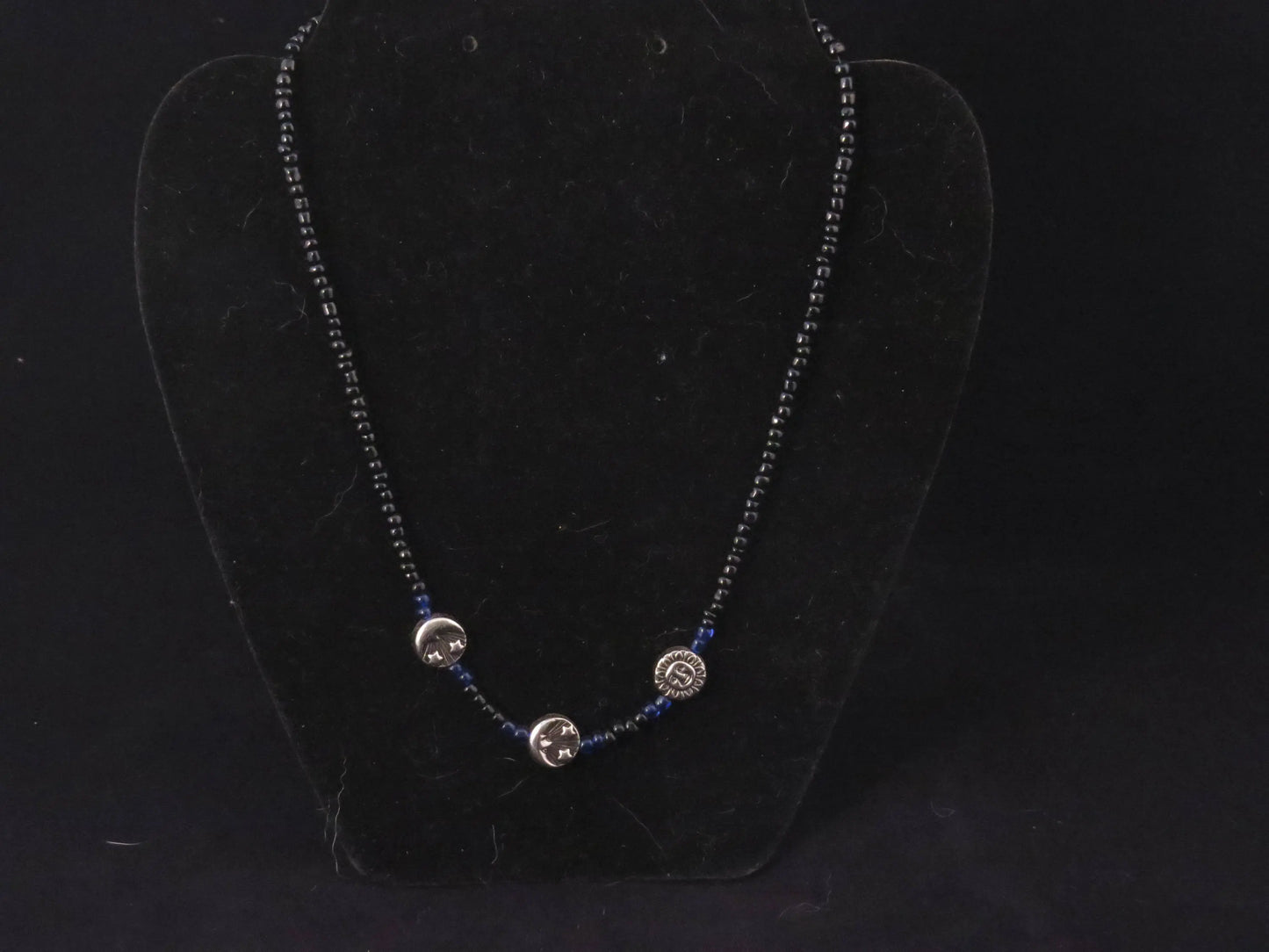Blue & Black with sun & Moon Accents
