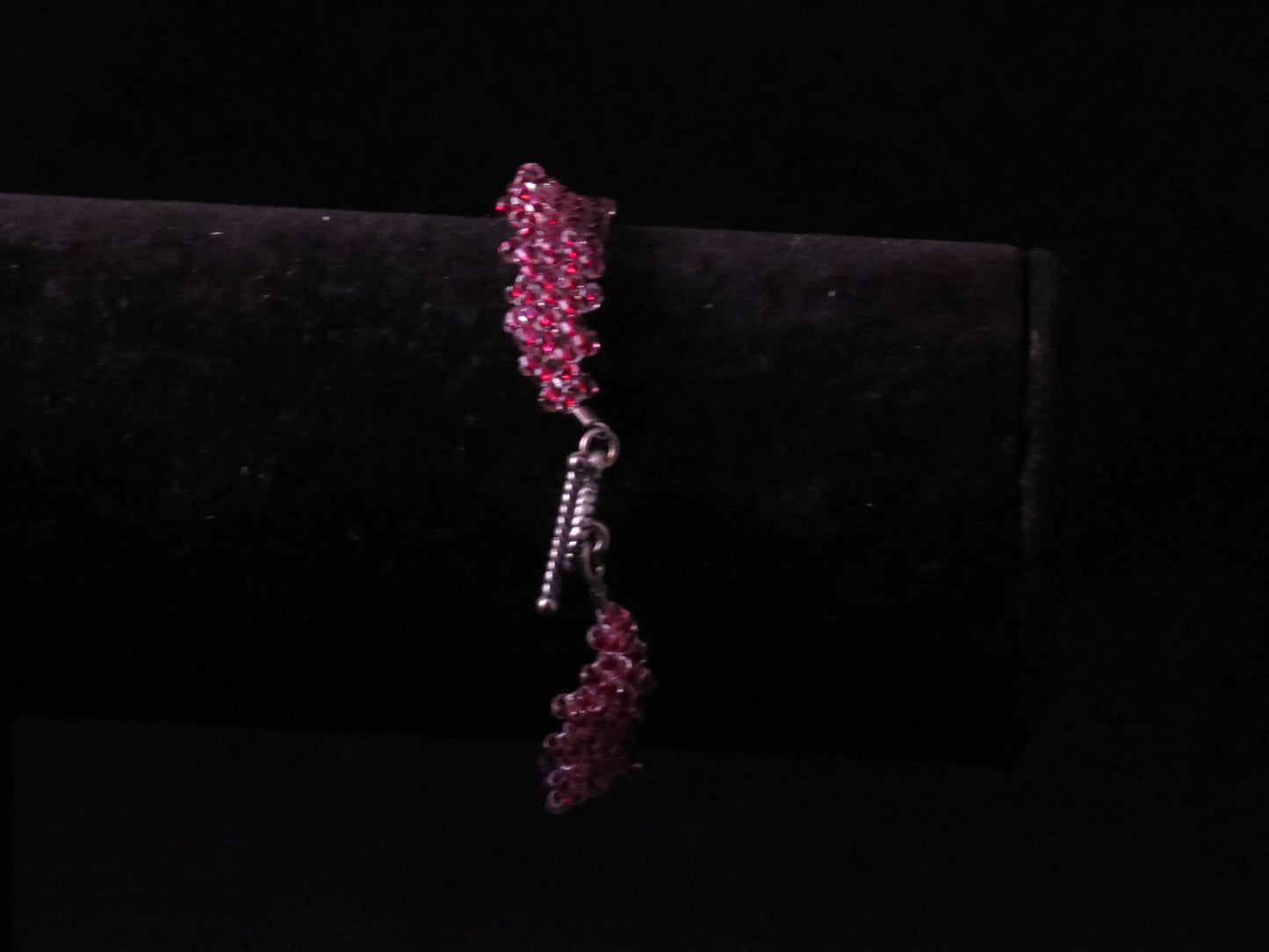 Amethyst Purple Simple Strap Peyote Bracelet