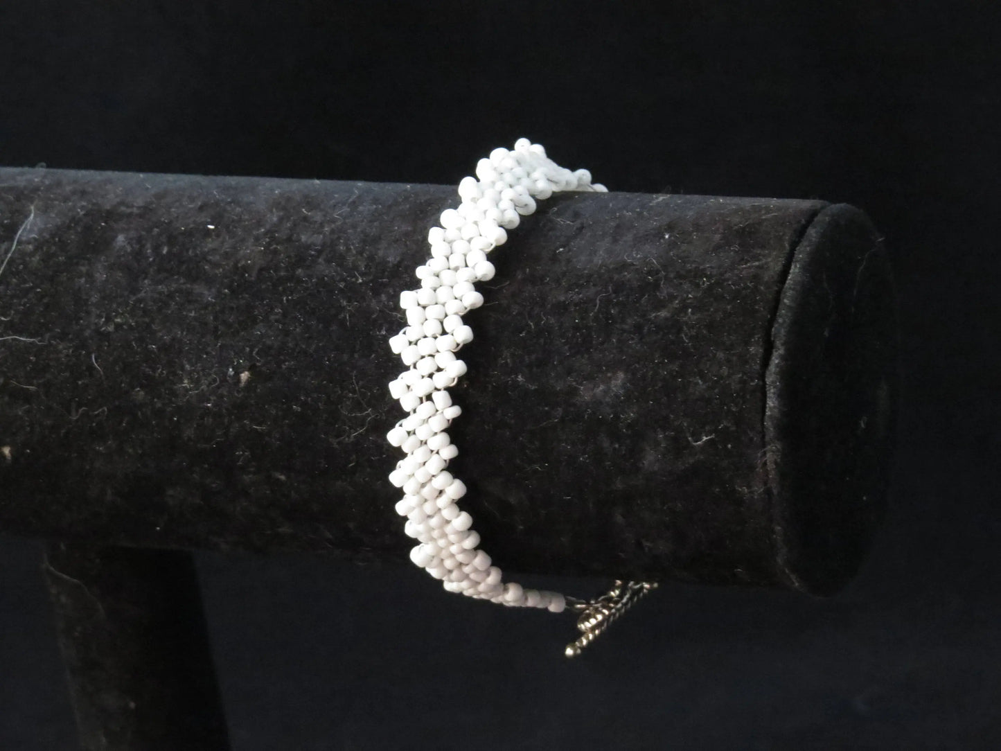 Opaque White Peyote Simple Strap Bracelet