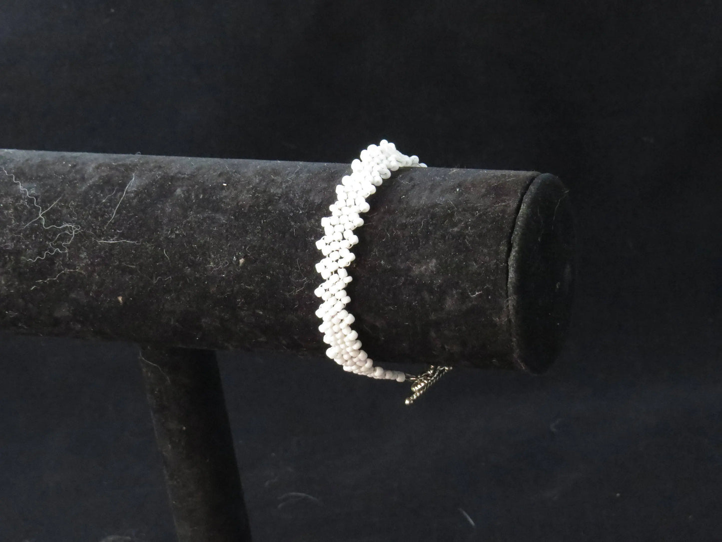 Opaque White Peyote Simple Strap Bracelet
