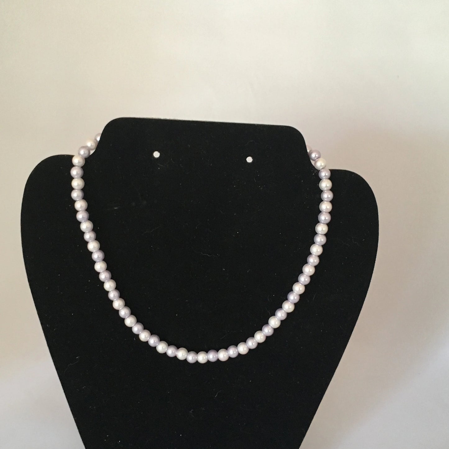 Pink & Purple Glass Pearl Necklace