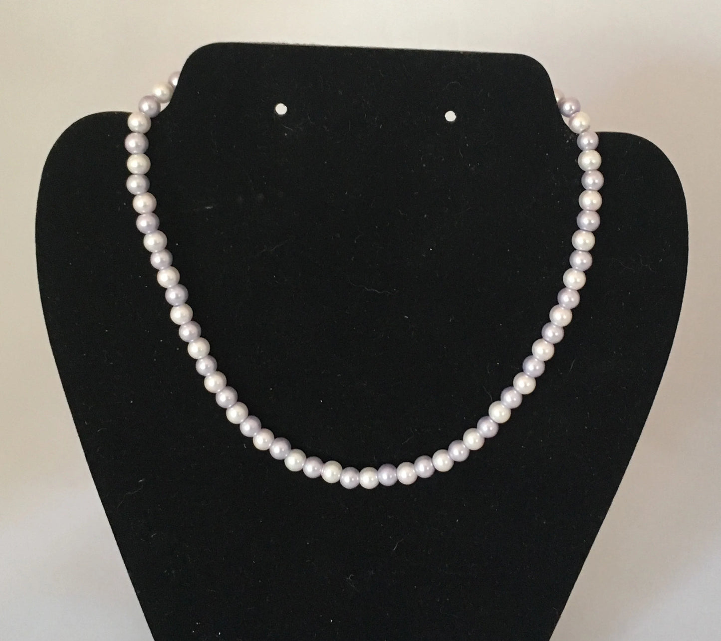 Pink & Purple Glass Pearl Necklace