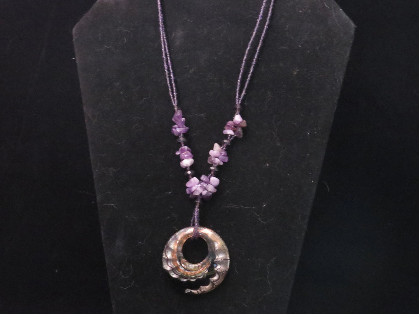 Donut Glass Pendant Necklace