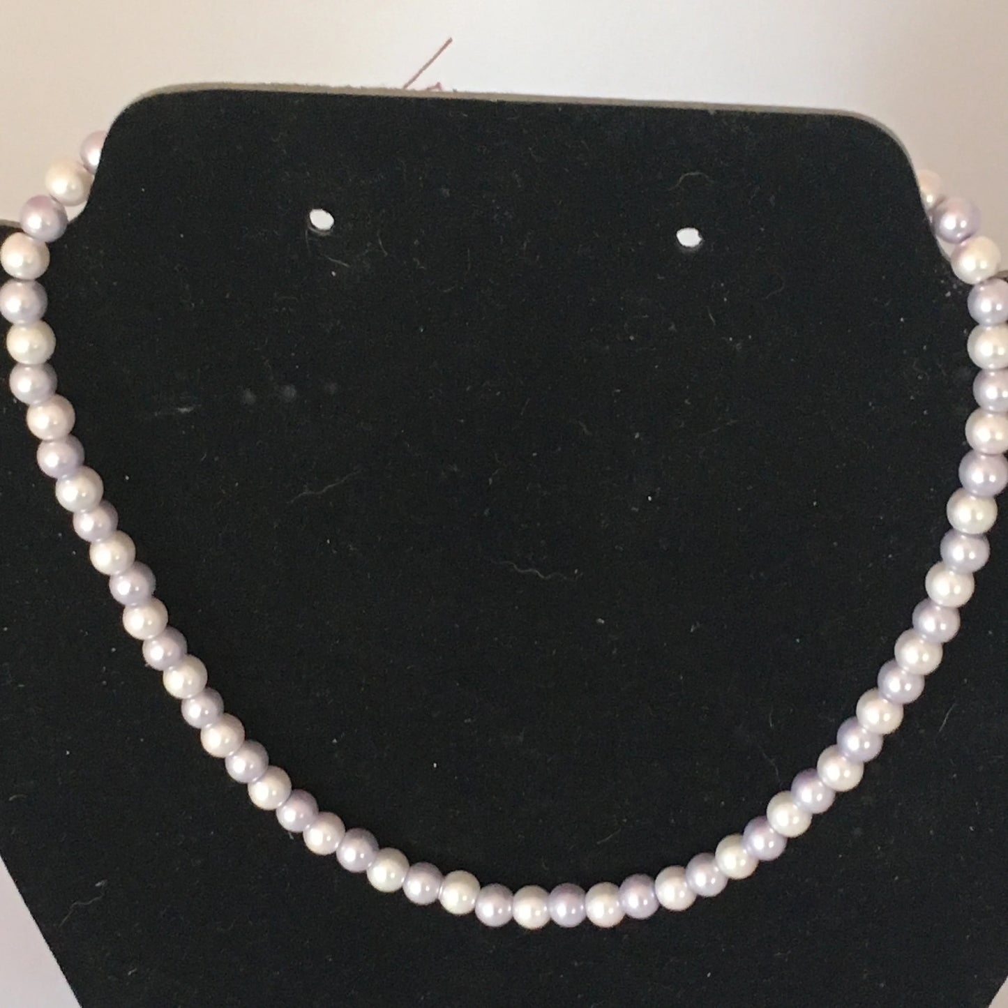 Pink & Purple Glass Pearl Necklace