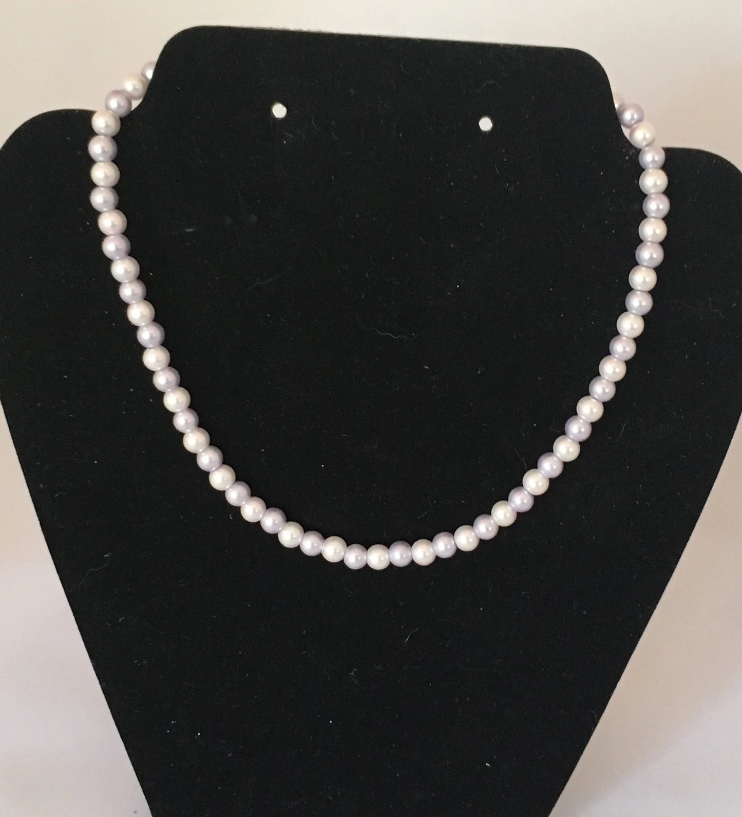 Pink & Purple Glass Pearl Necklace
