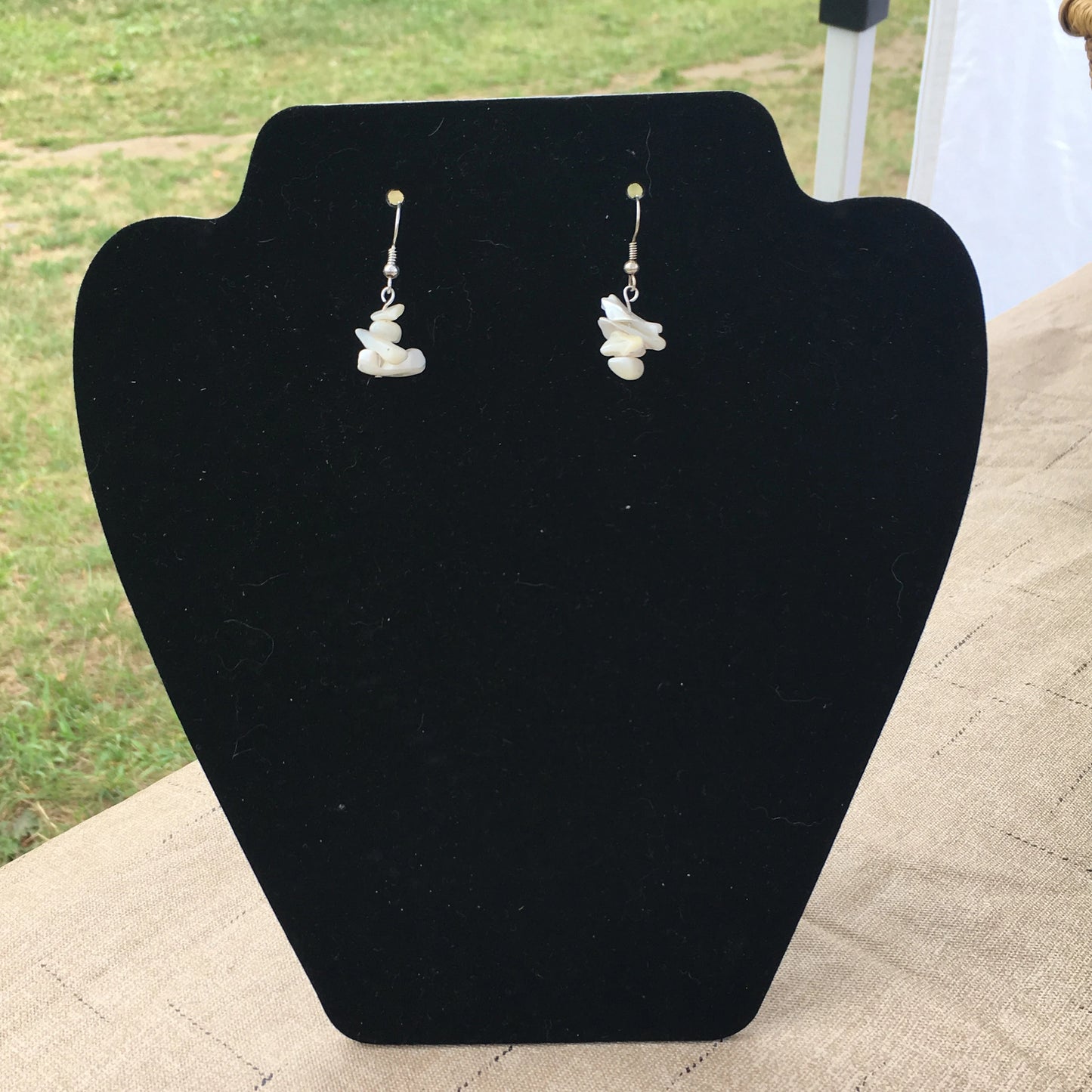 Mother of Pearl Chip Earrings
