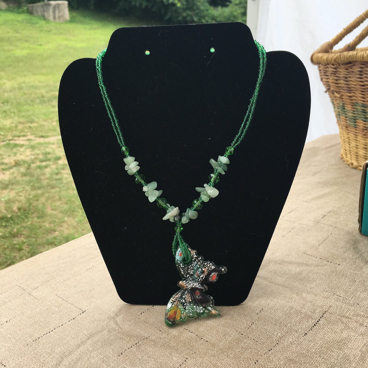 Green Butterfly Pendant