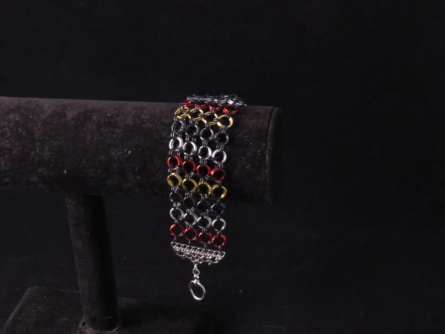 Chain Maille Bracelet - Black, Gold, Red, Silver
