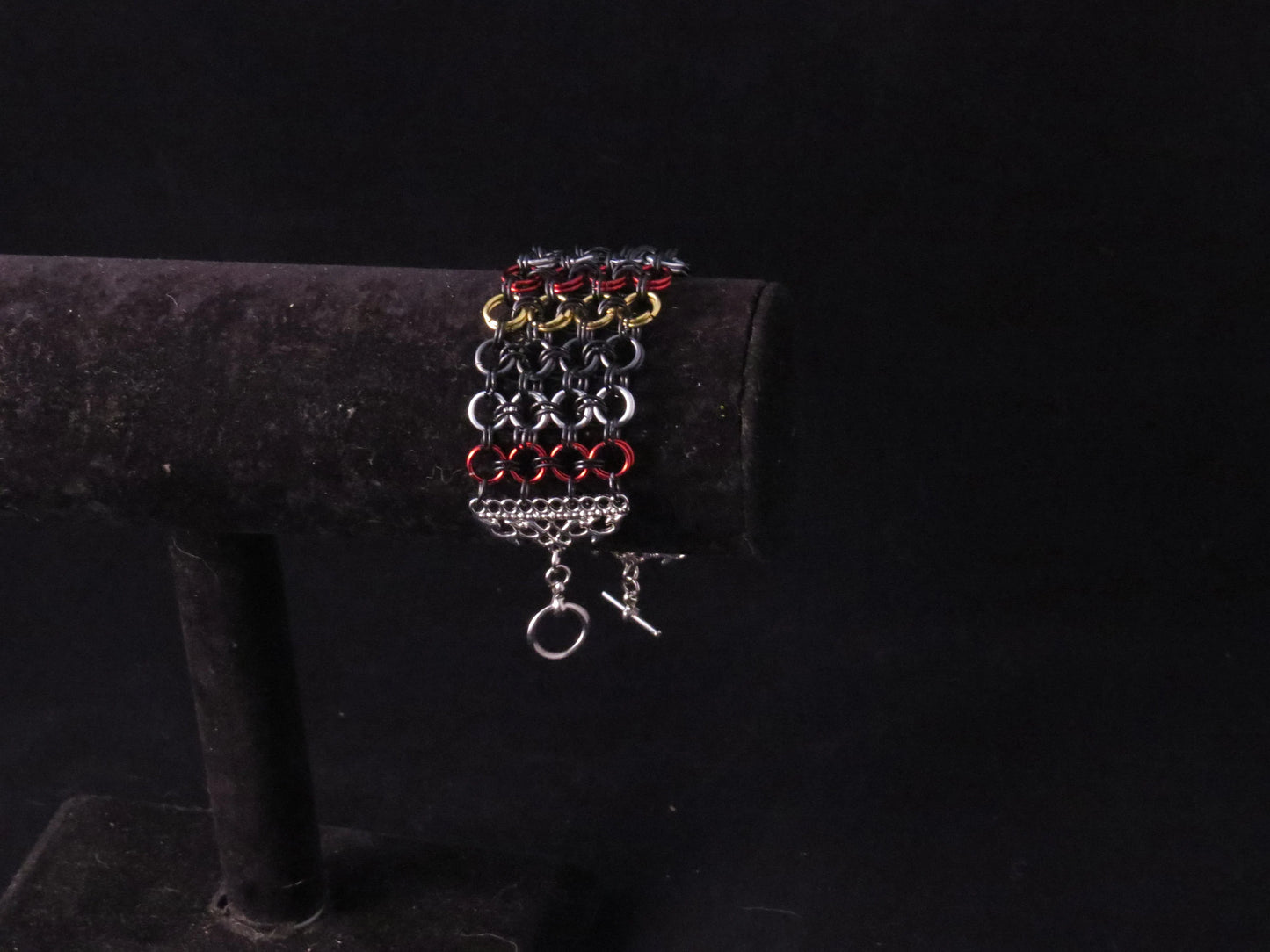 Chain Maille Bracelet - Black, Gold, Red, Silver
