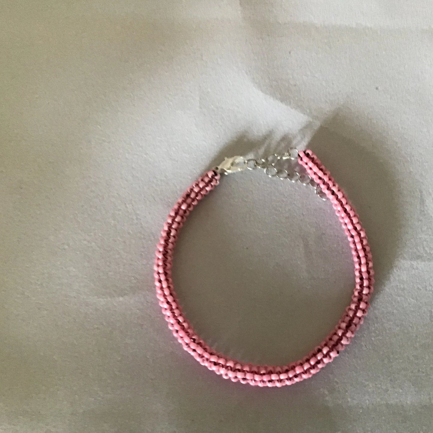 Pink Tubular Peyote Bracelet