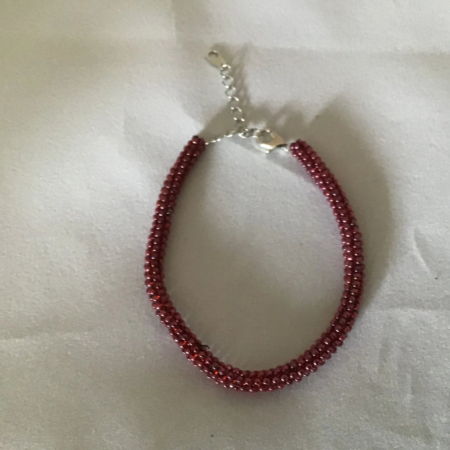 Royal Plum Tubular Peyote Bracelet