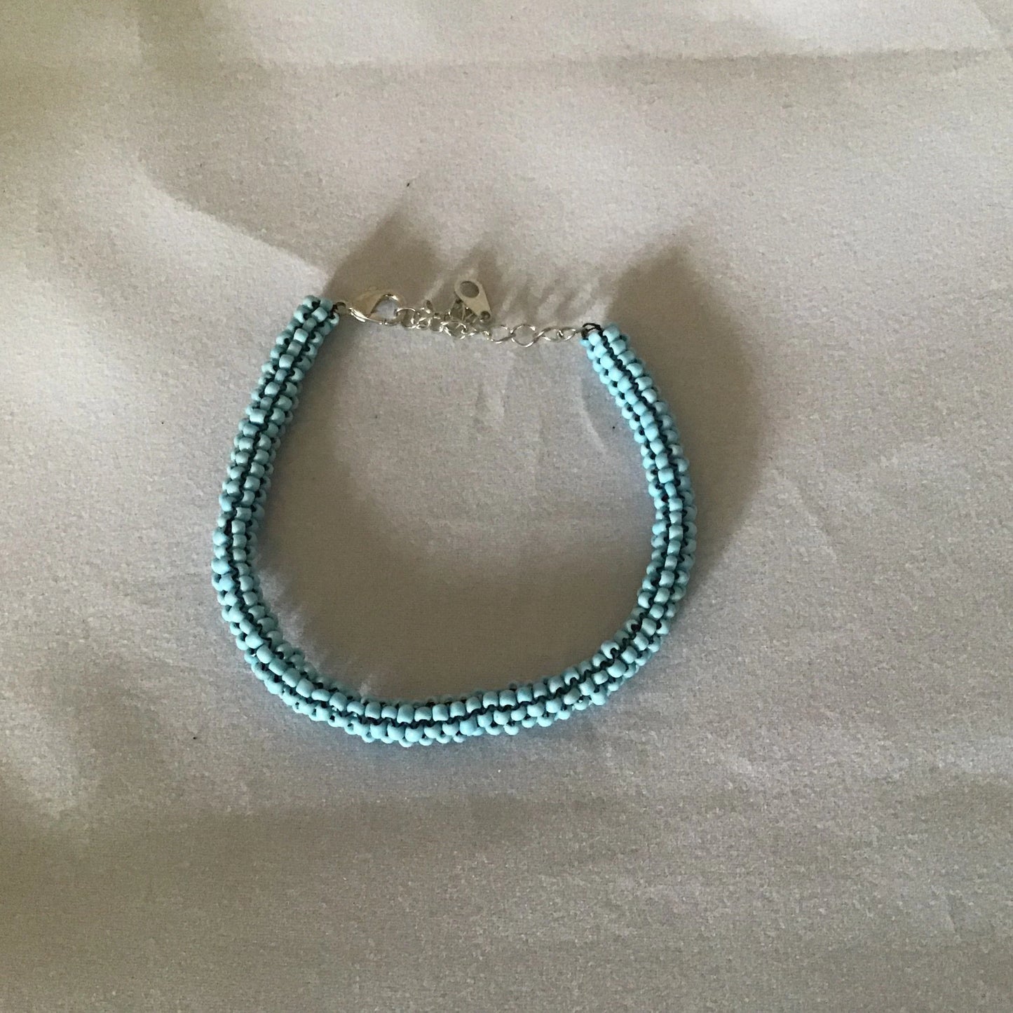Turquoise Blue Tubular Peyote Bracelet
