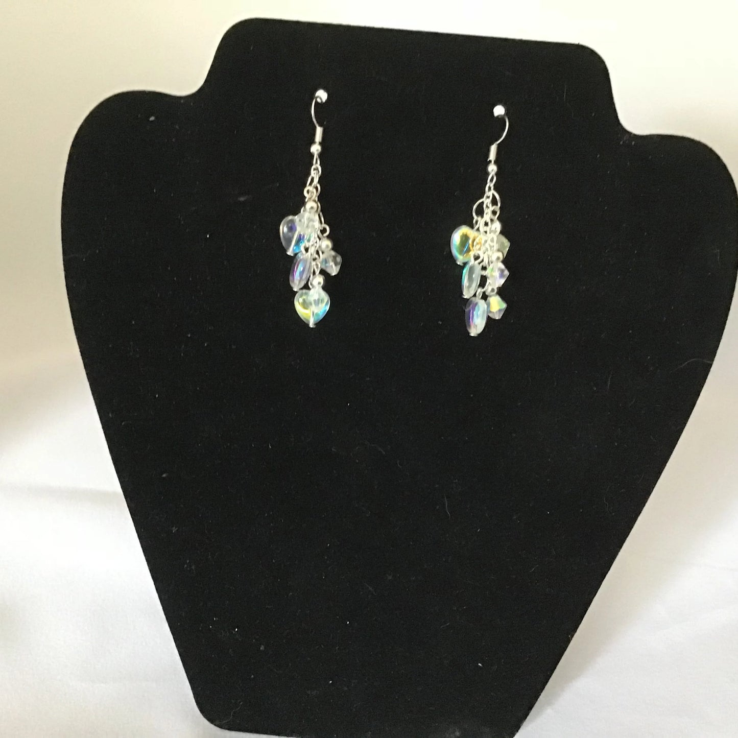 Rainbow Heart Dangling Earrings
