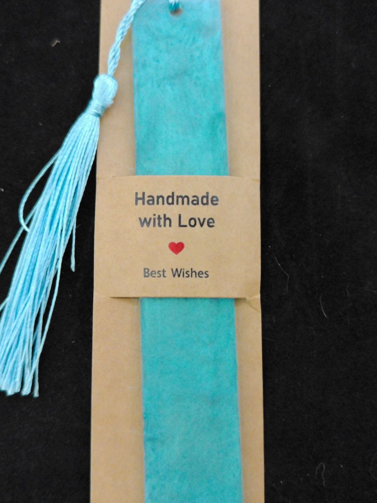 Handmade Deep Glitter Blue Bookmark