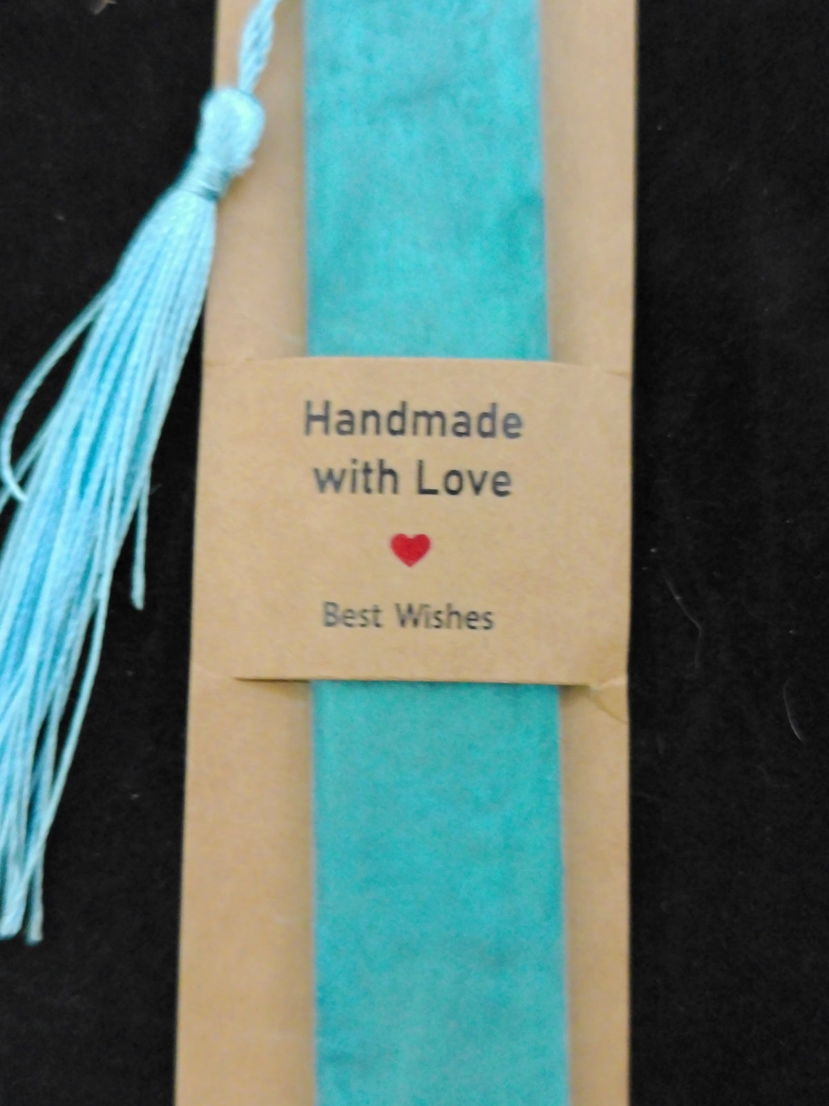 Handmade Deep Glitter Blue Bookmark