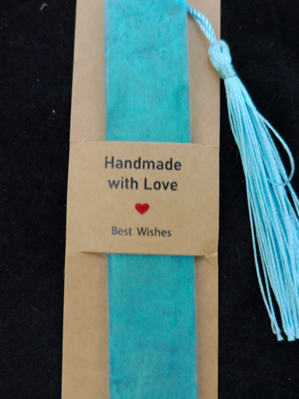 Handmade Deep Glitter Blue Bookmark
