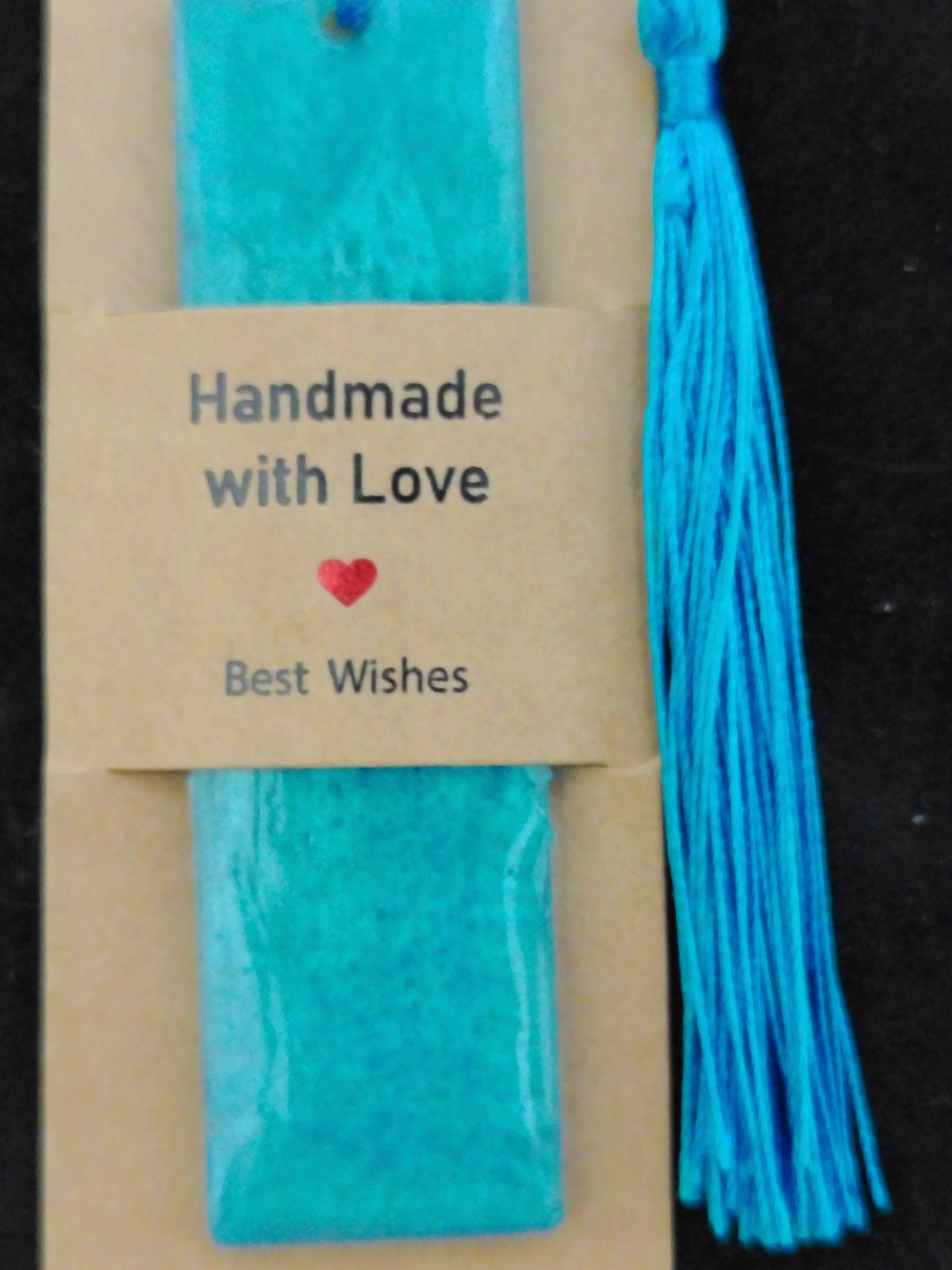 Handmade Deep Glitter Blue Bookmark