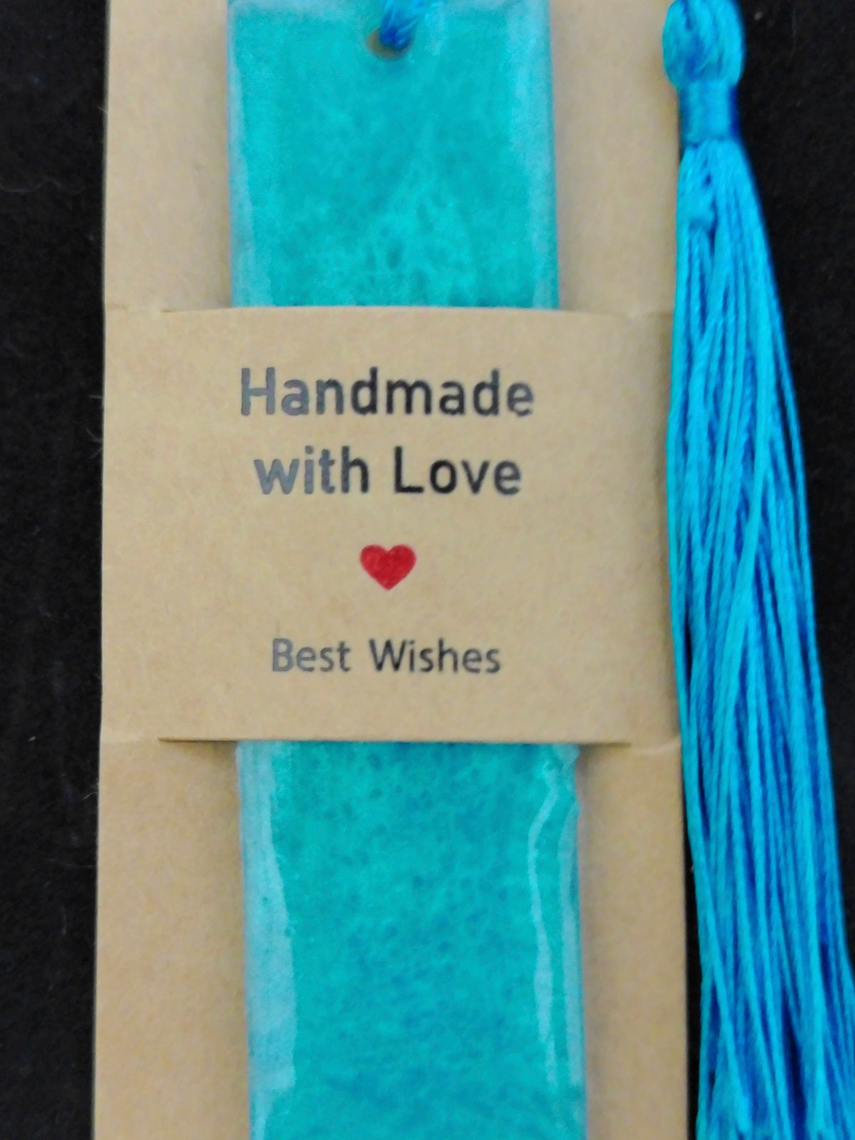 Handmade Deep Glitter Blue Bookmark