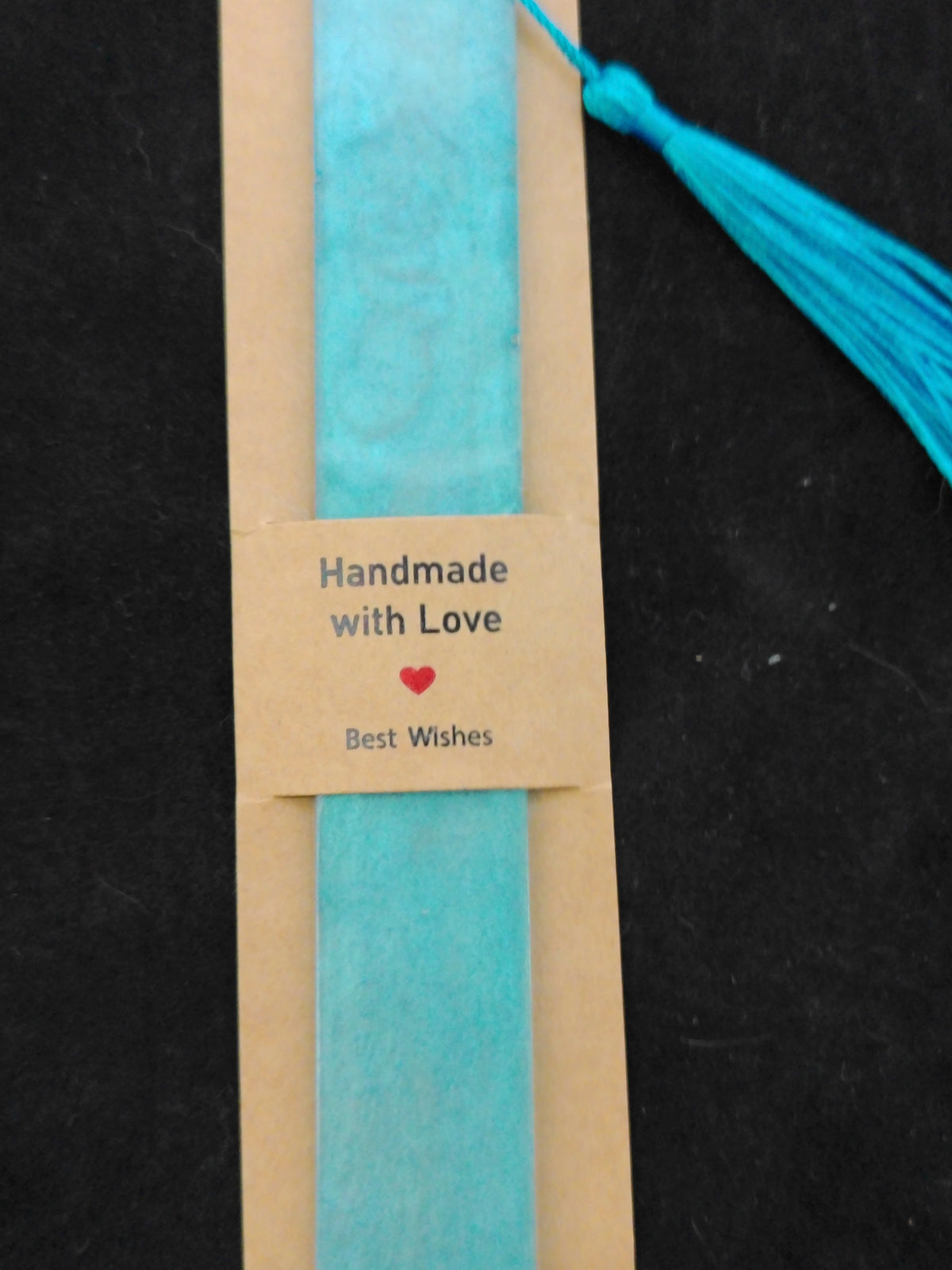 Handmade Deep Glitter Blue Bookmark
