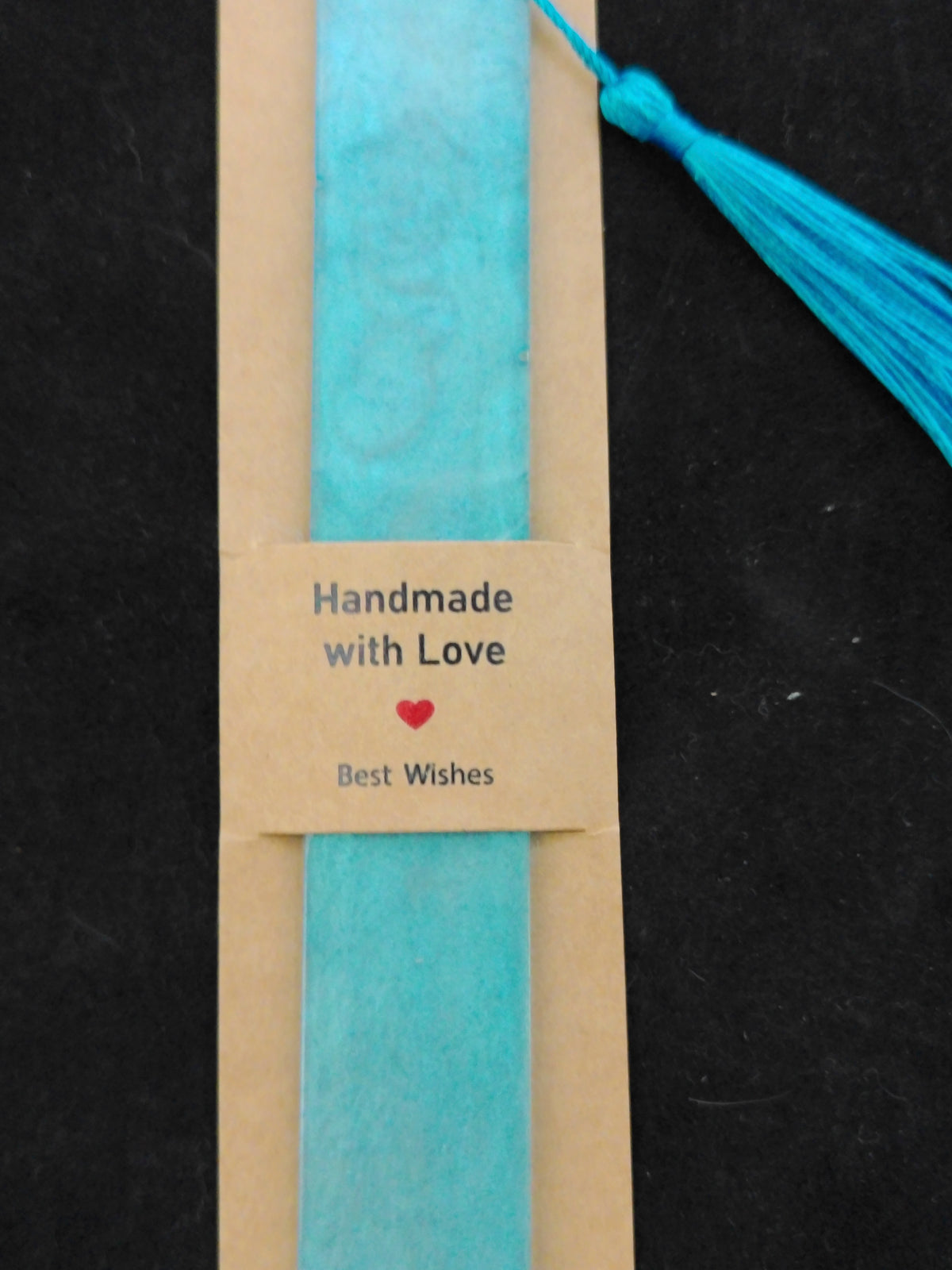 Handmade Deep Glitter Blue Bookmark
