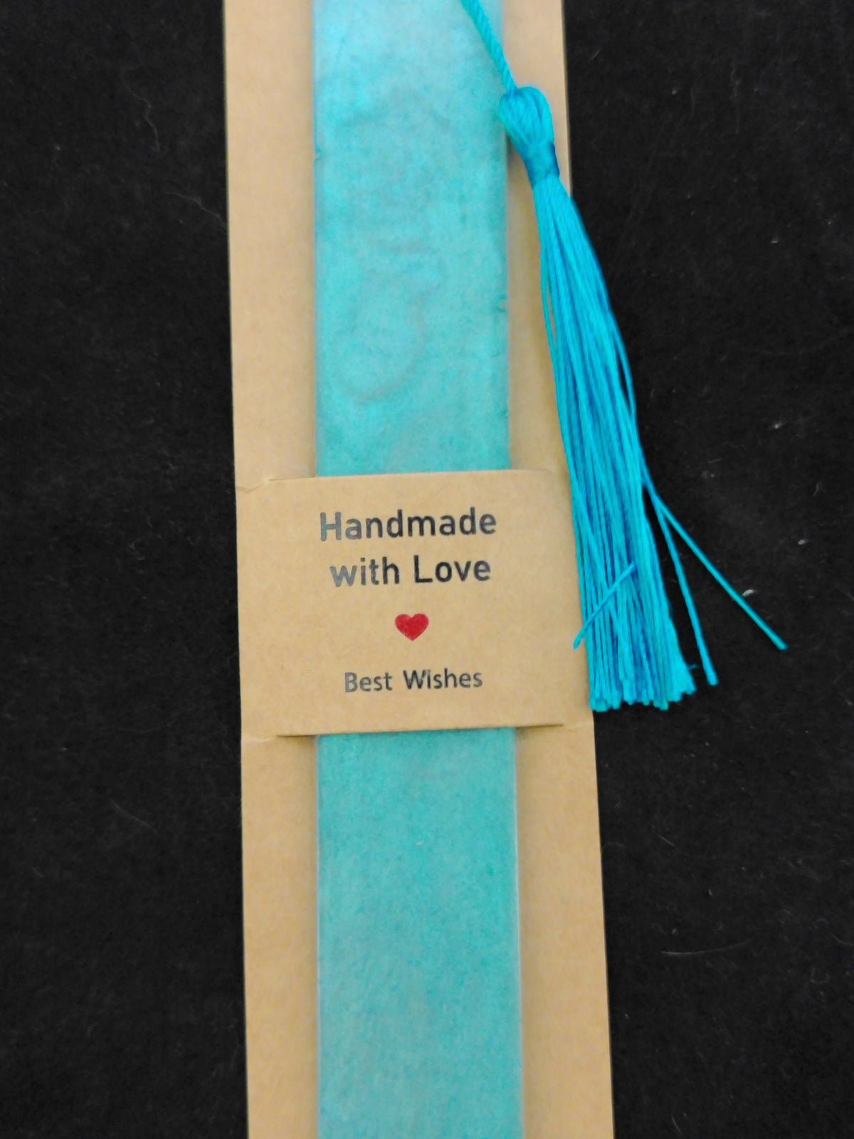 Handmade Deep Glitter Blue Bookmark