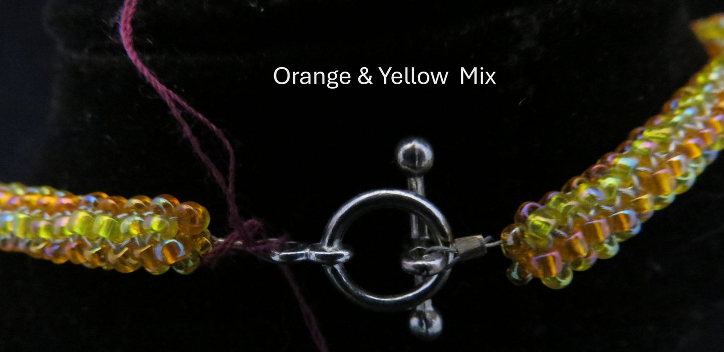 Tubular Peyote Necklaces- Mix's