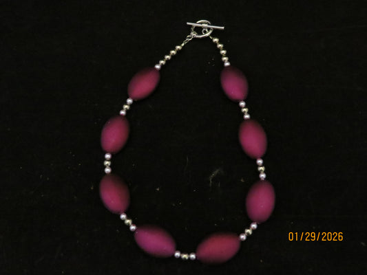 Purple Beaded Necklece