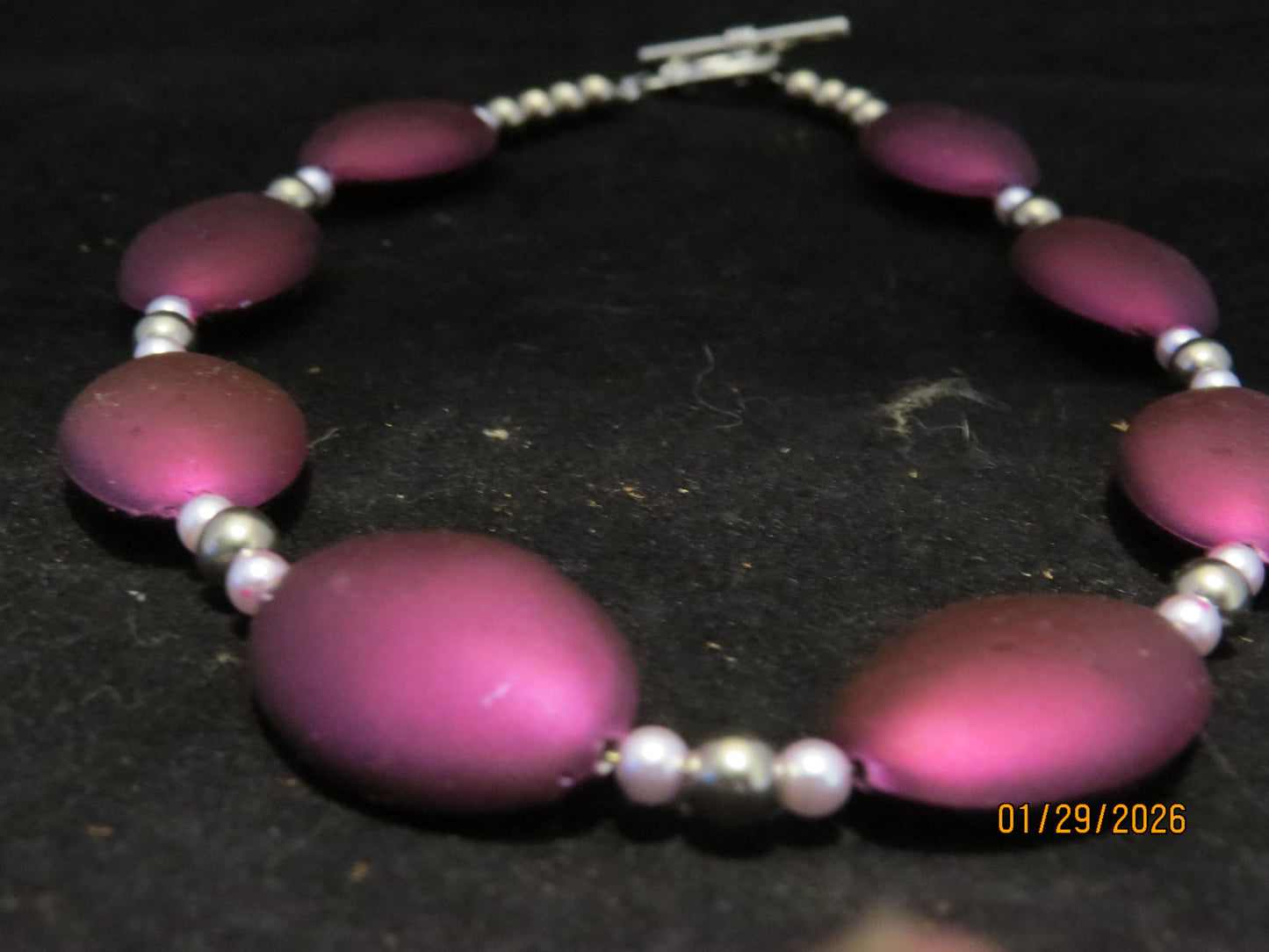 Purple Beaded Necklece