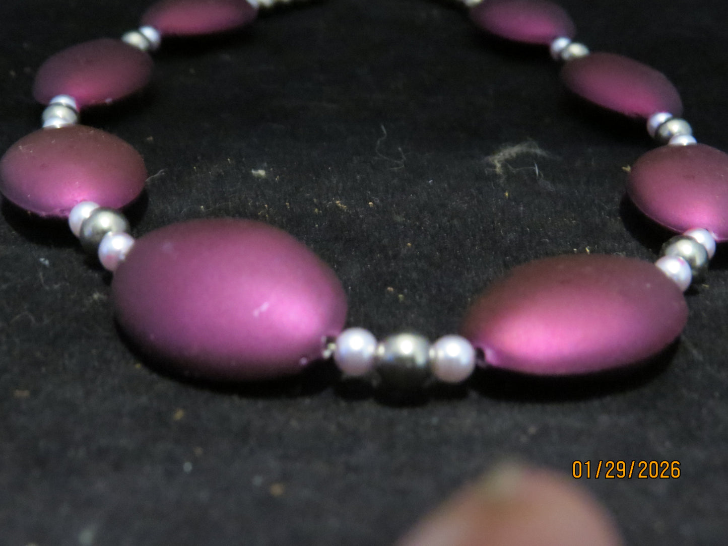 Purple Beaded Necklece